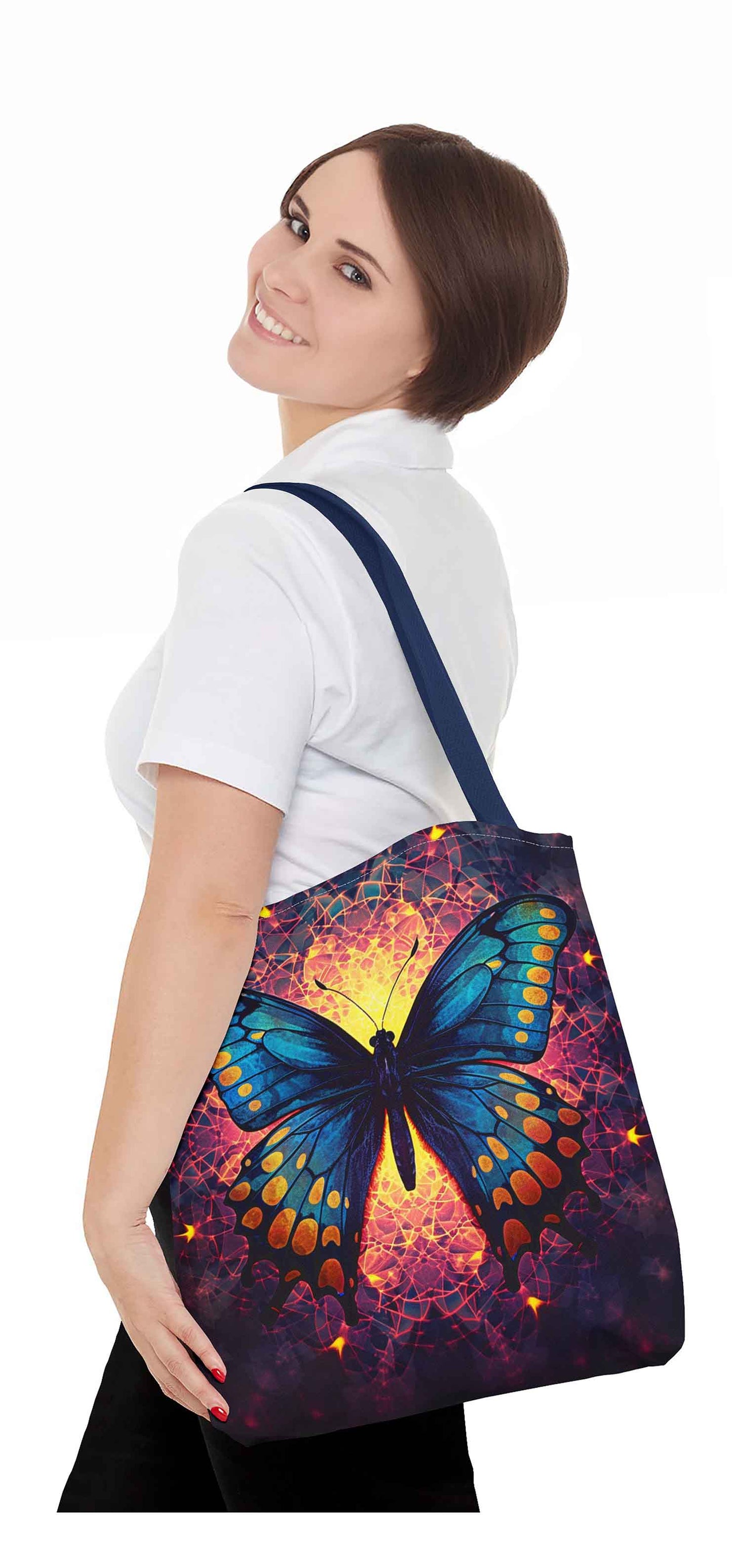 Magical Mandala Butterfly Tote Bag