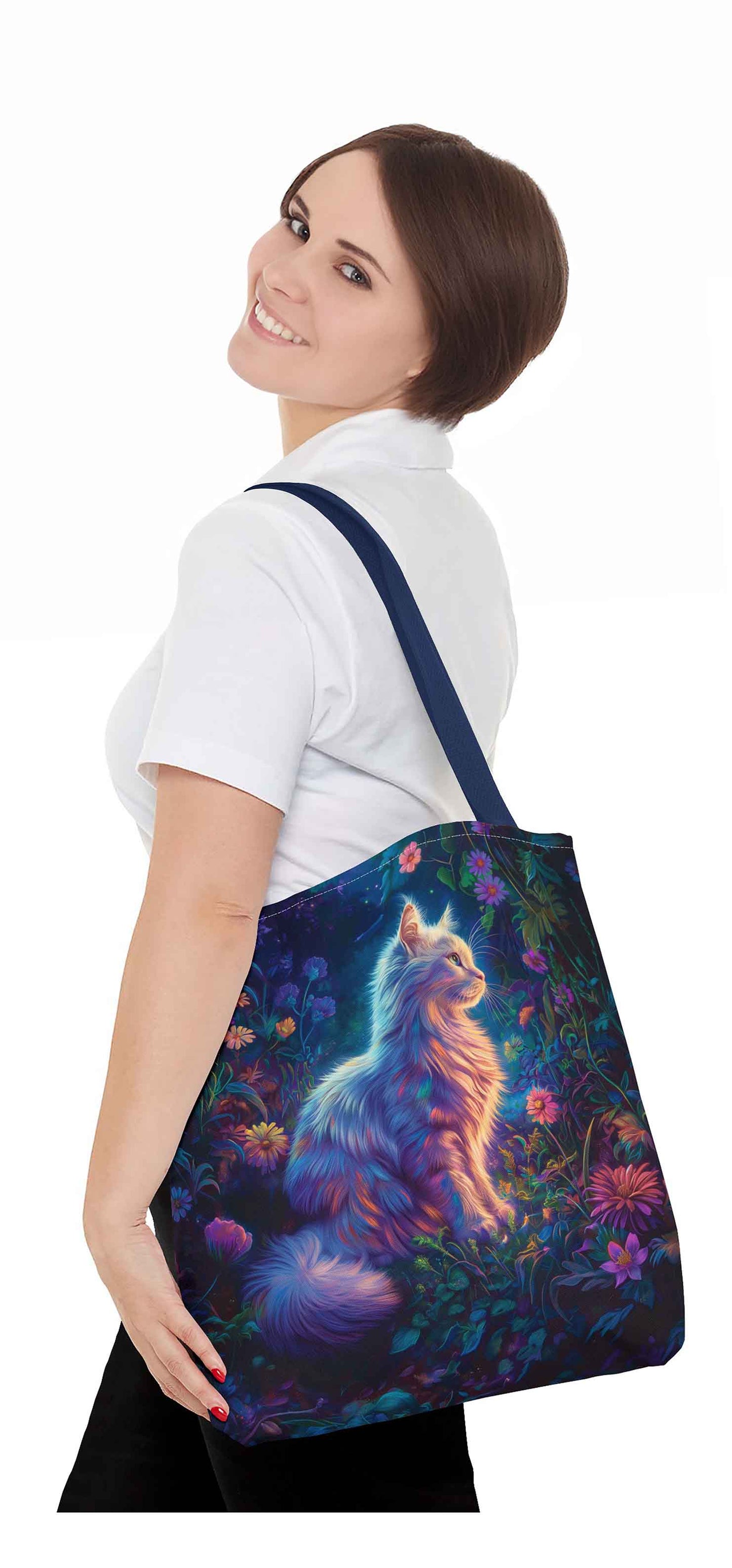 Enchanted Garden Cat Tote Bag