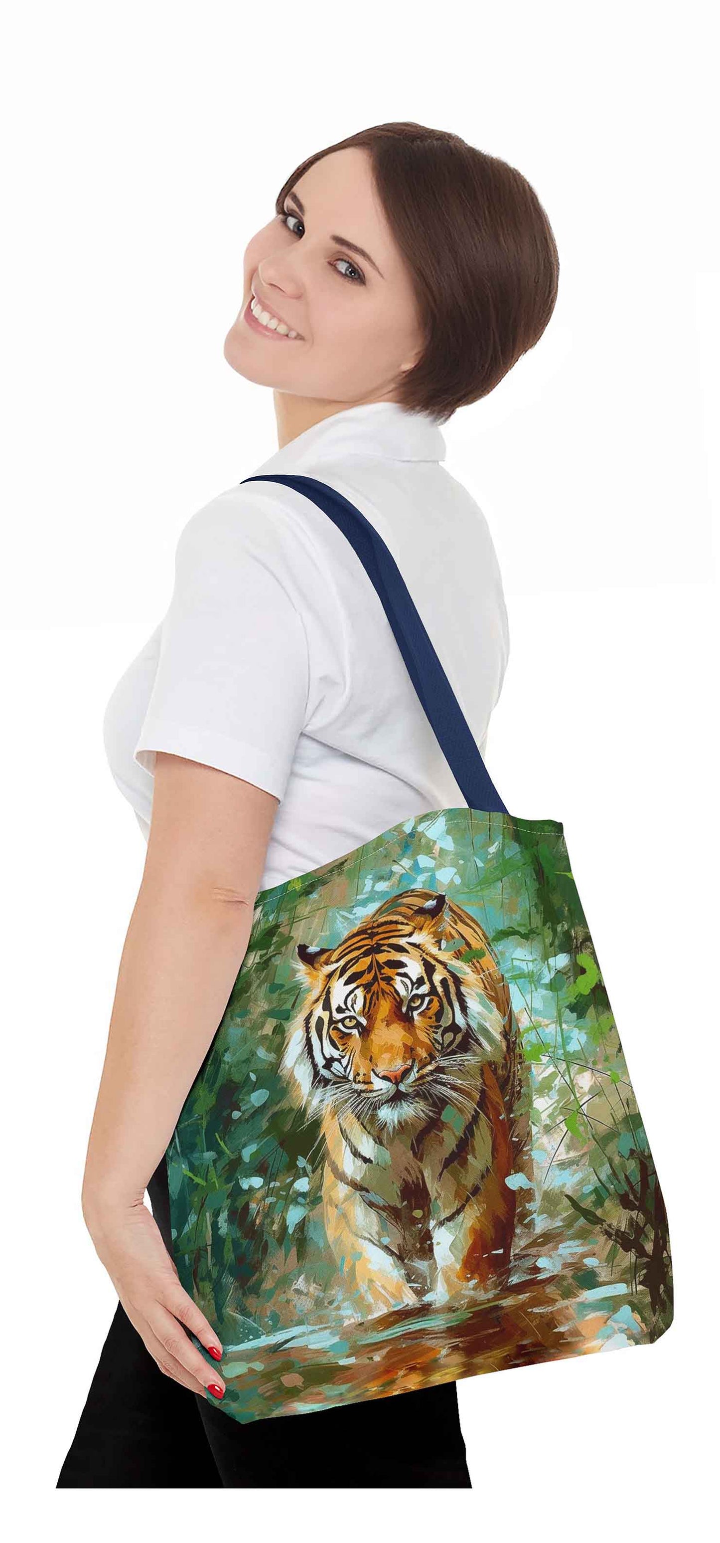 Through the River Tiger Tote Bag