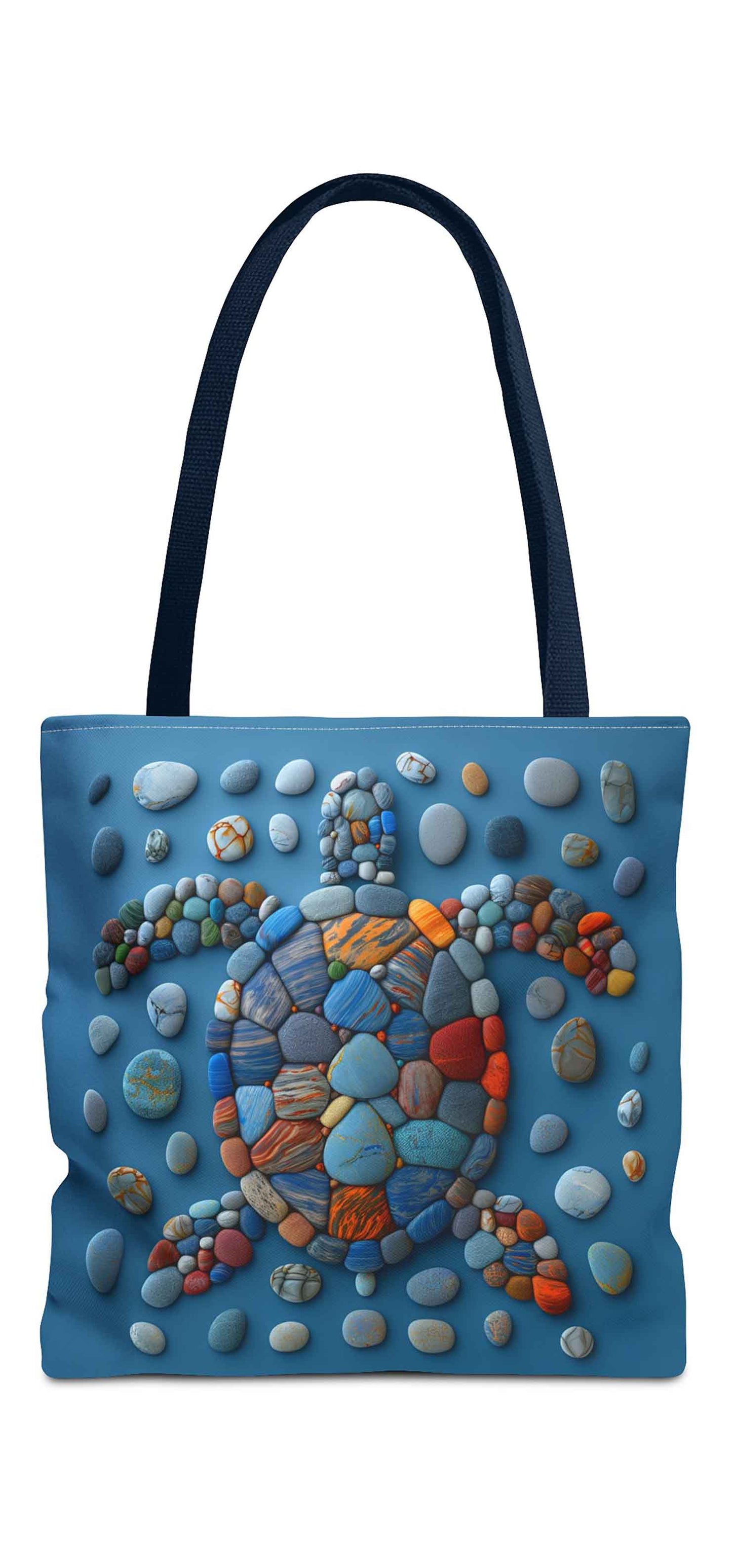 Pebble Mosaic Turtle Tote Bag