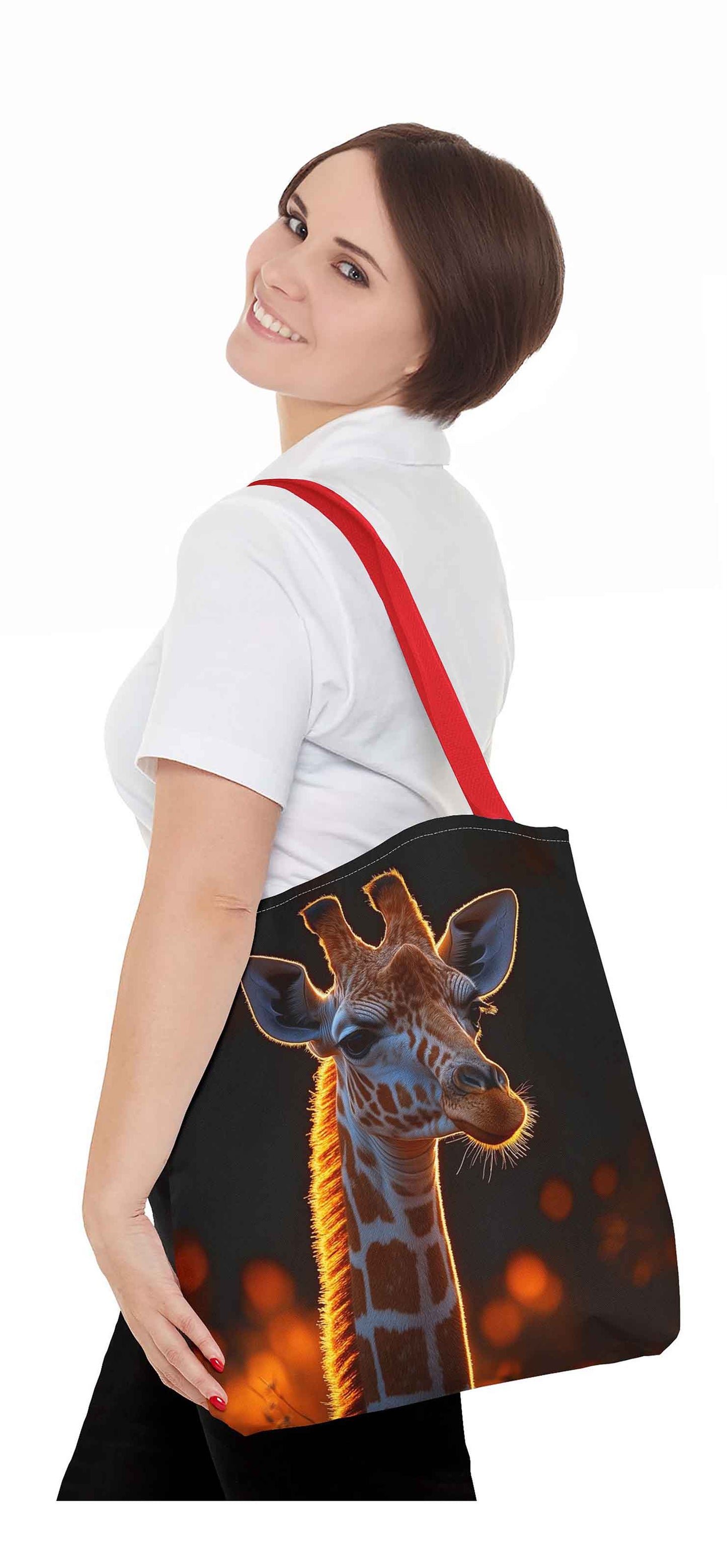 Golden Glow Giraffe Tote Bag