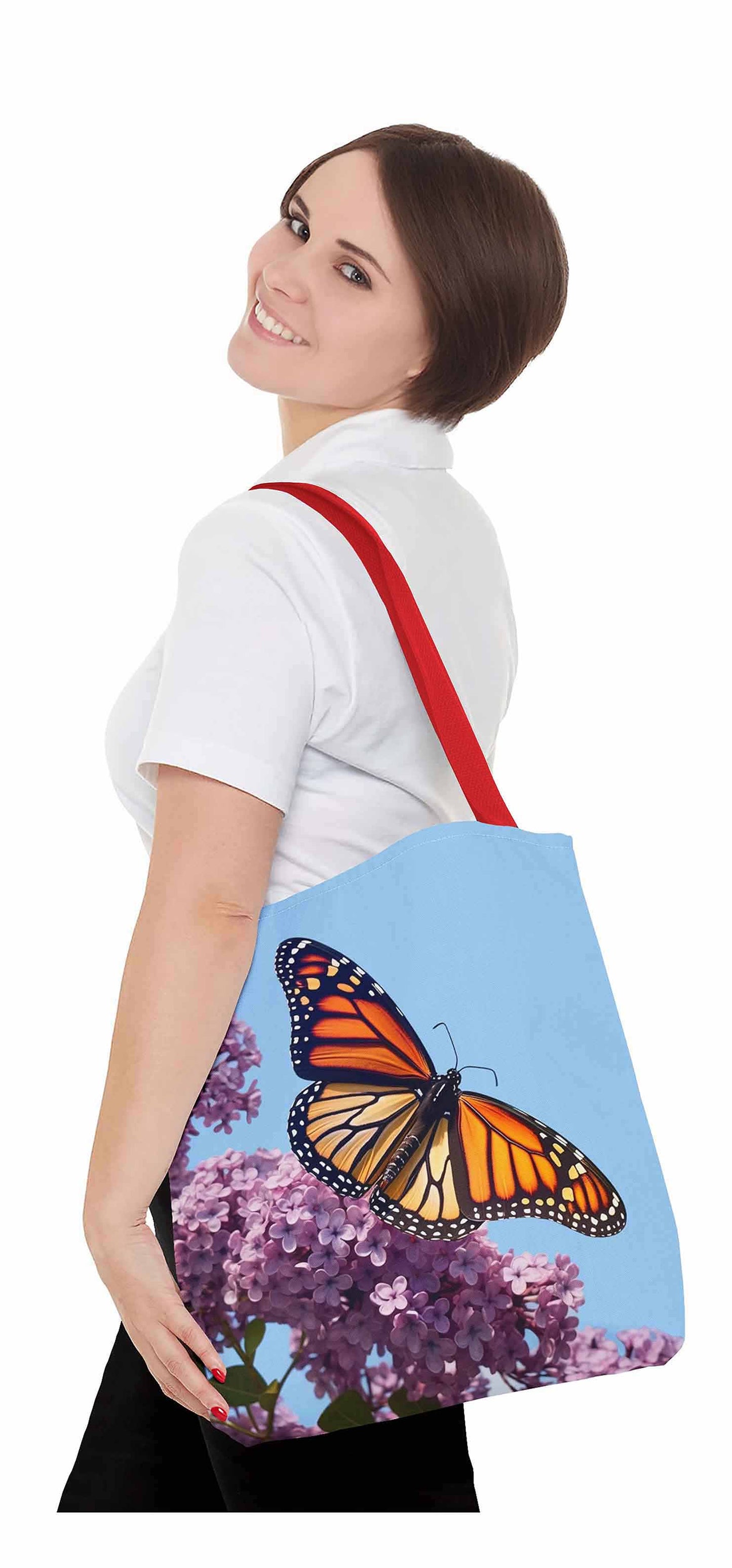 Lilac Flight Butterfly Tote Bag