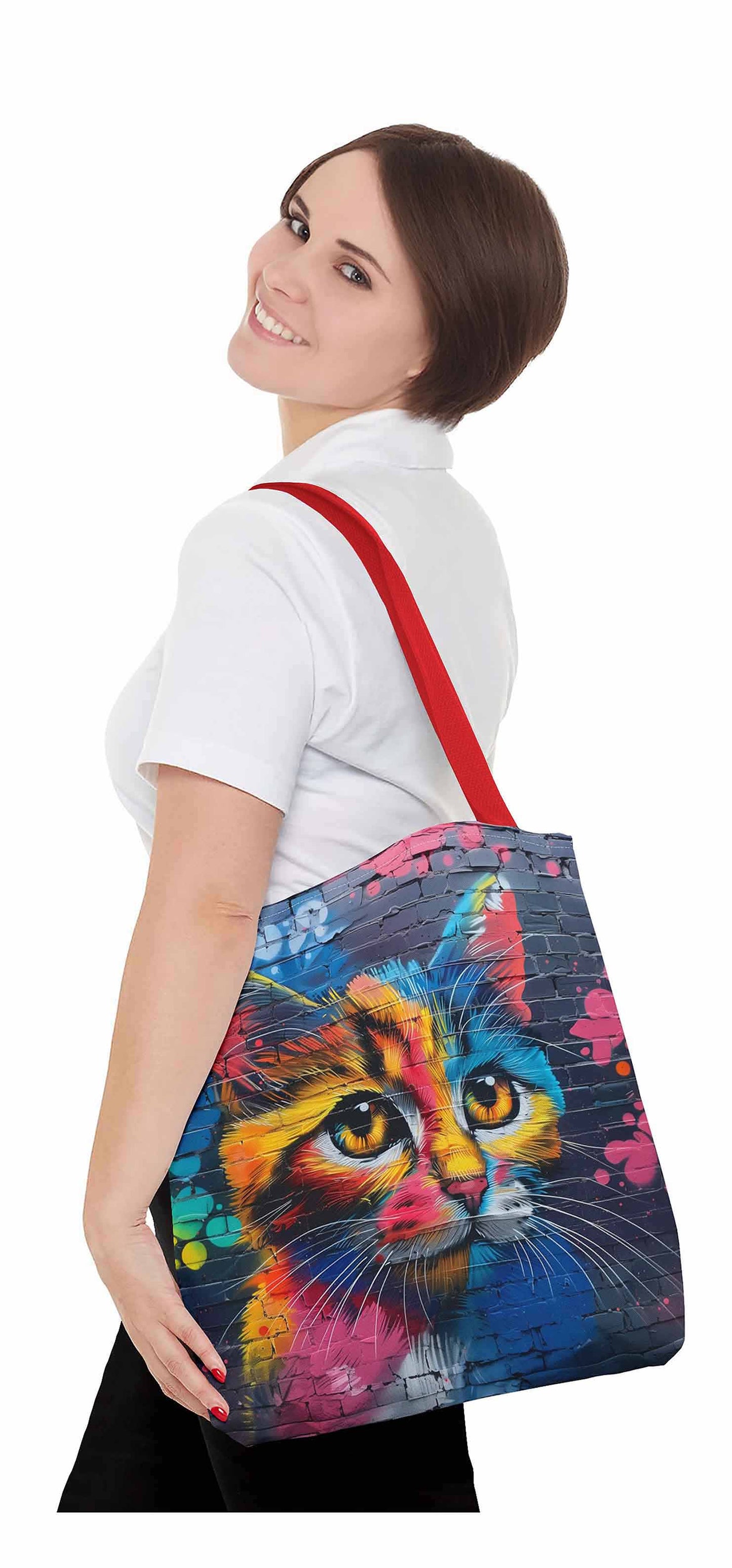 Street Art Cat Tote Bag