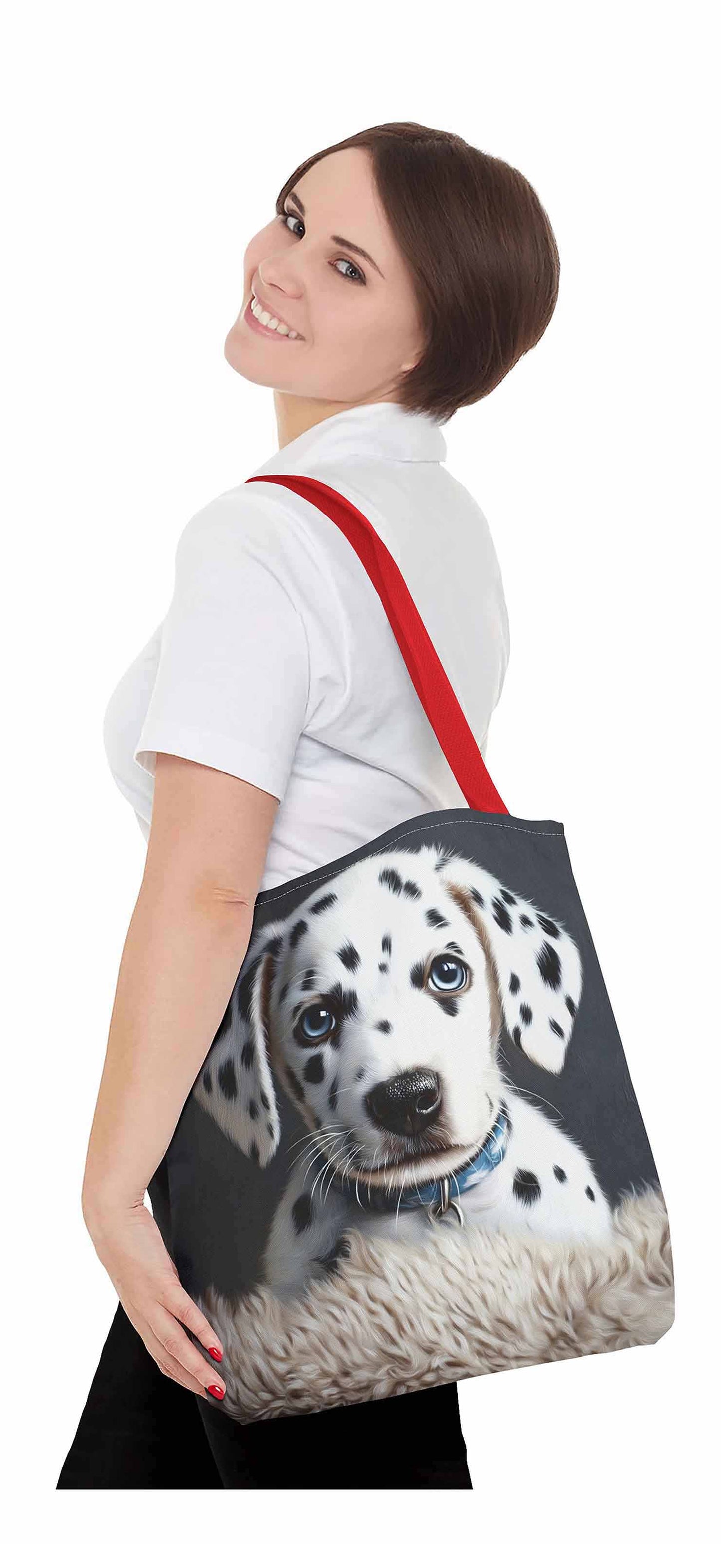 Puppy Eyes Dalmatian Tote Bag