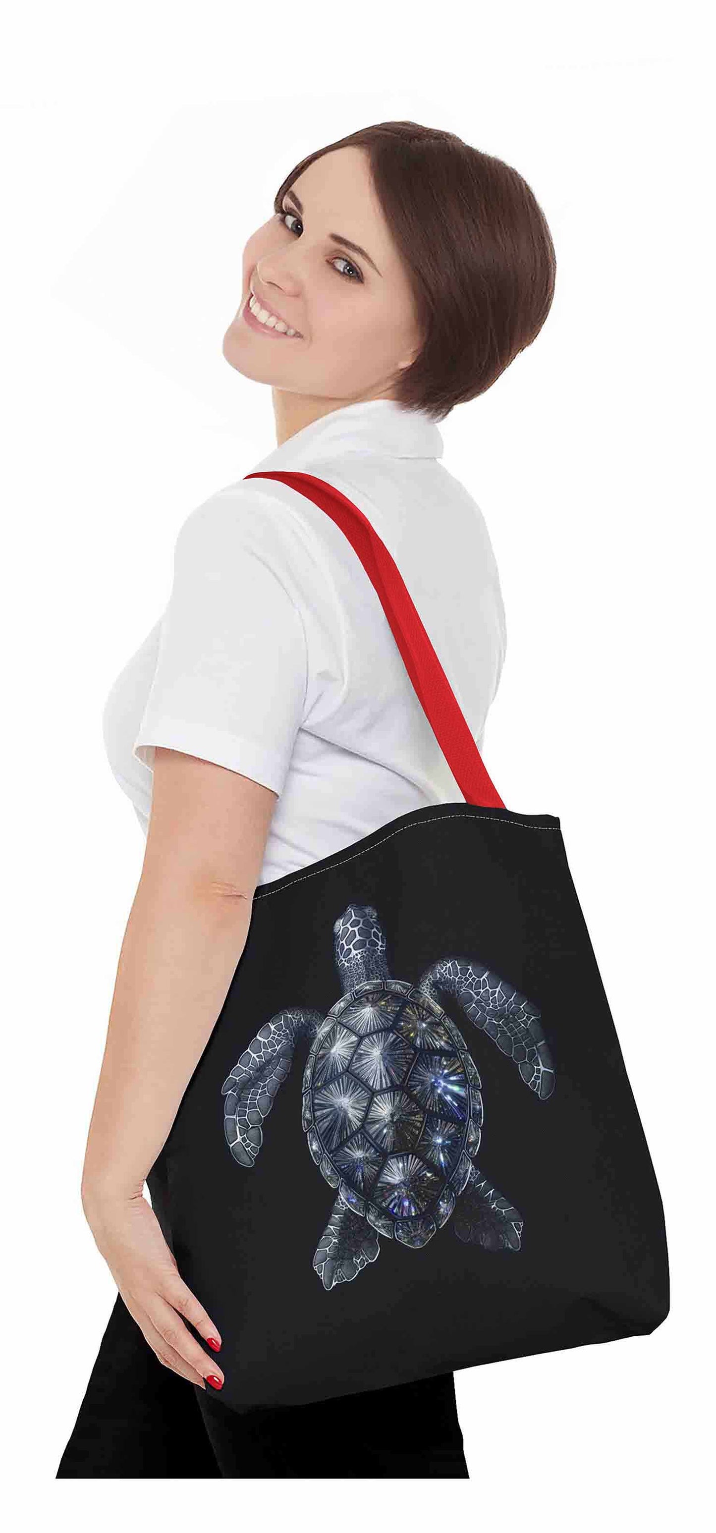 Dazzling Diamond Turtle Tote Bag