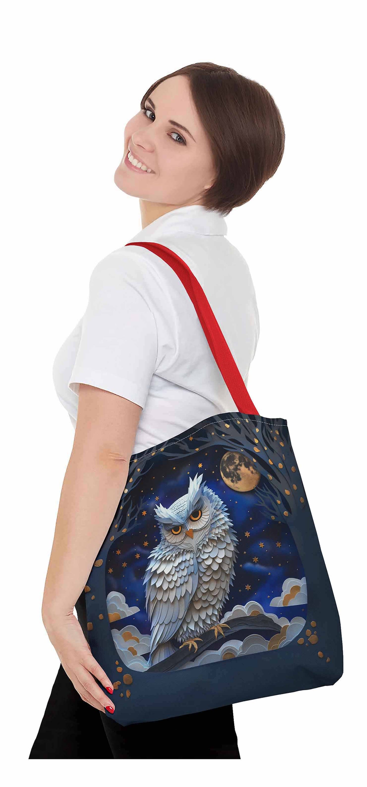 Kirigami Owl Tote Bag
