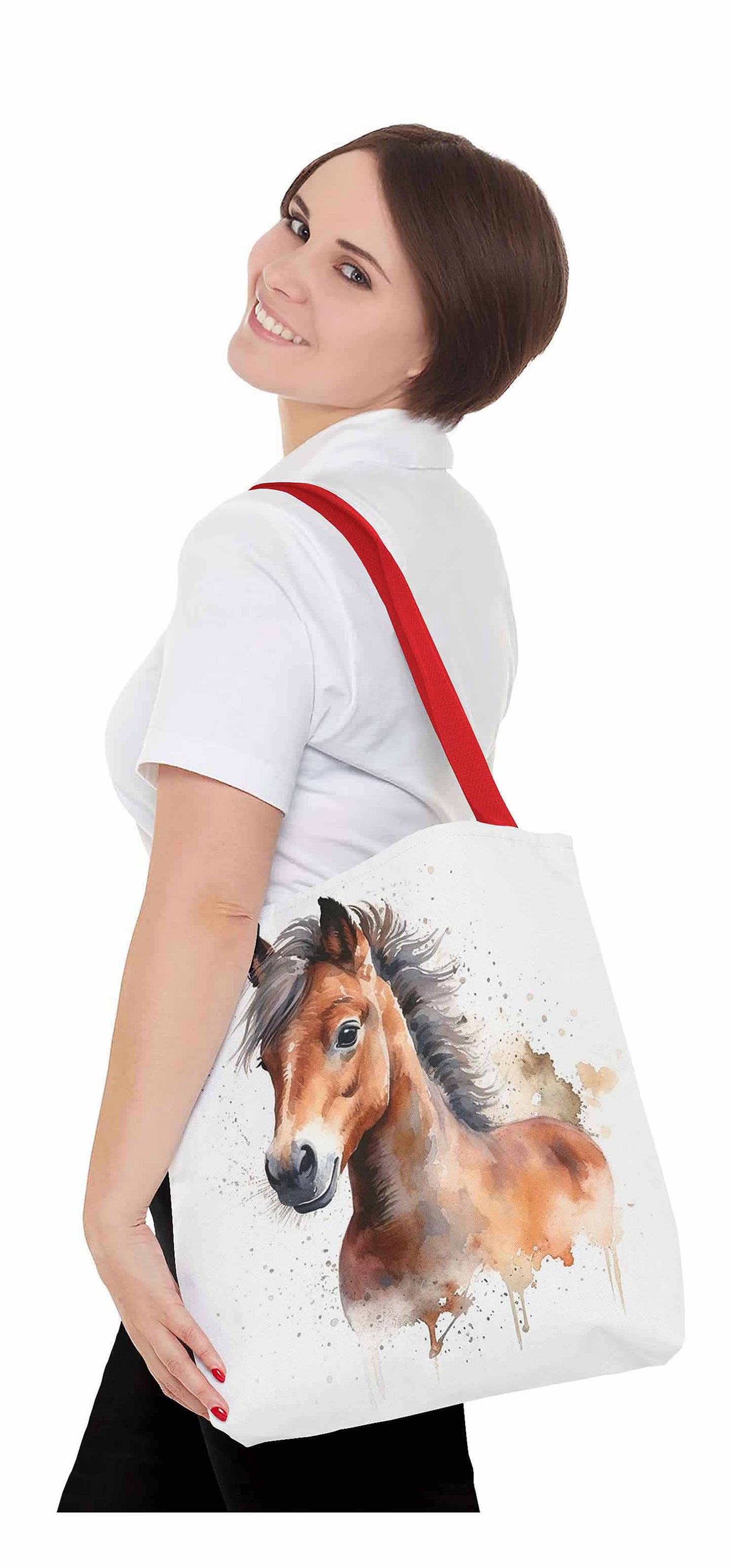 Watercolour Foal Horse Tote Bag