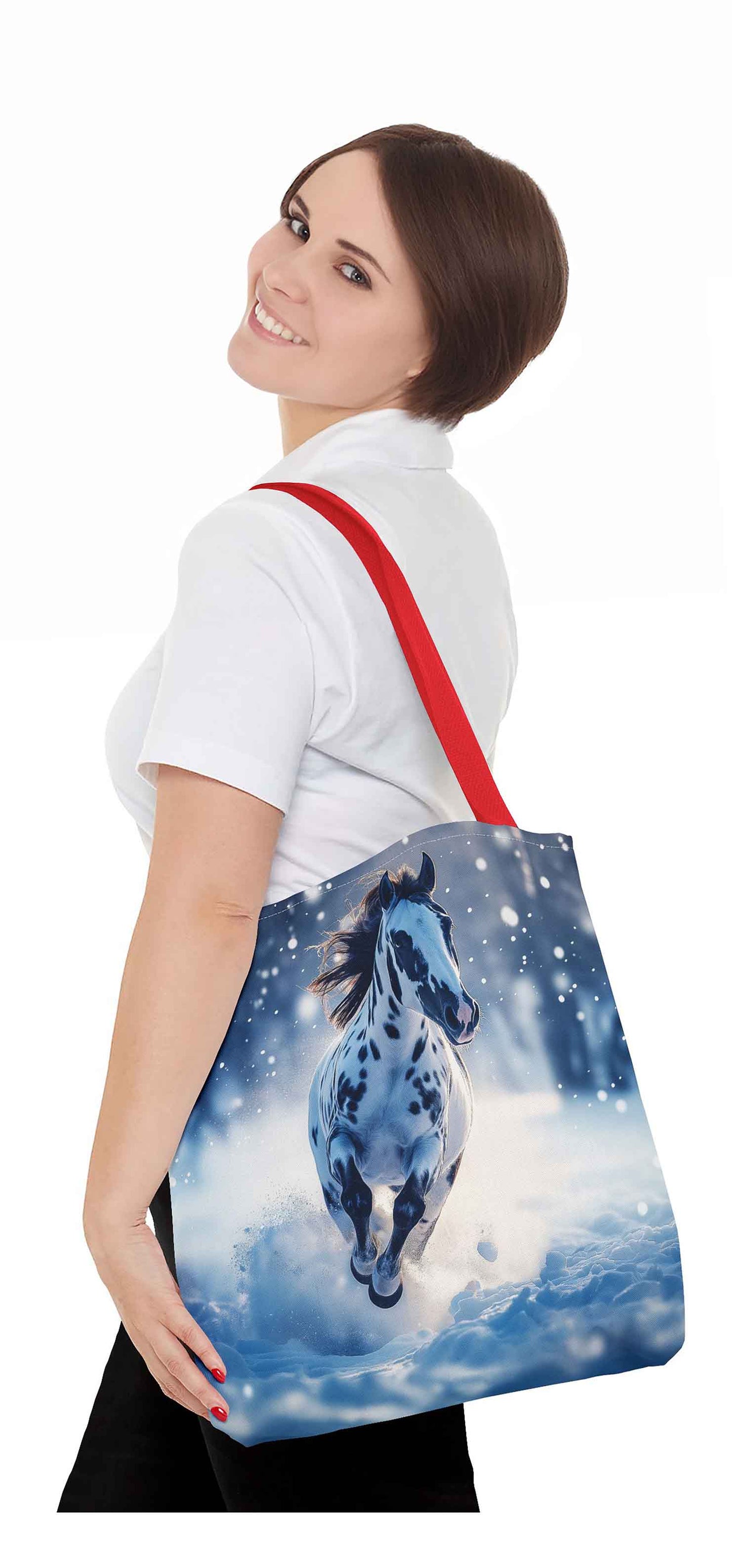Snowbound Spirit Horse Tote Bag