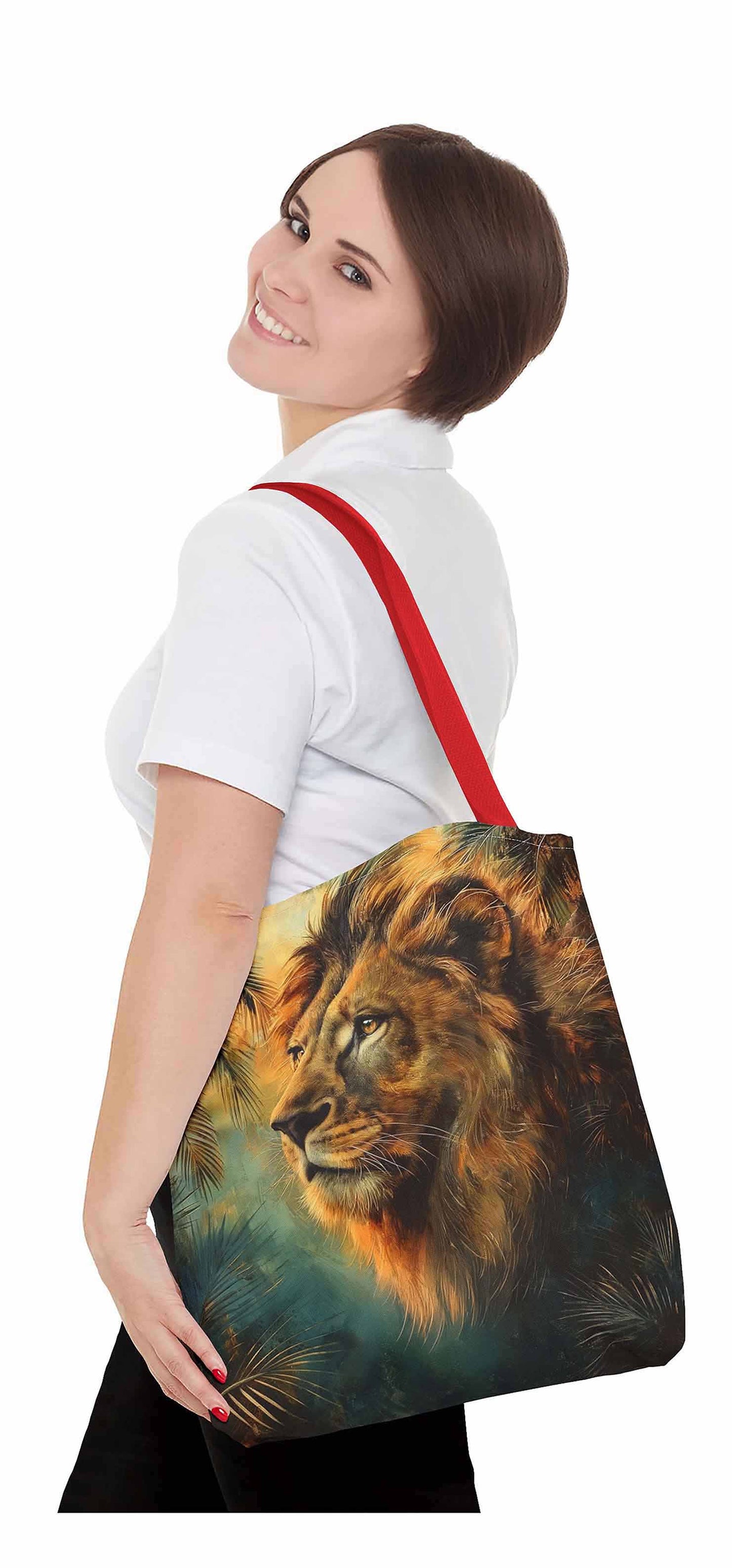 Noble Lion in Golden Light Tote Bag