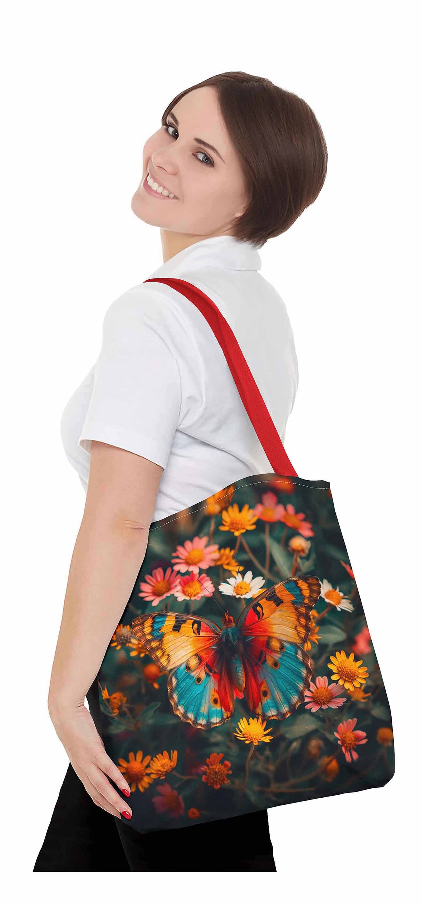 Meadow Bloom Butterfly Tote Bag