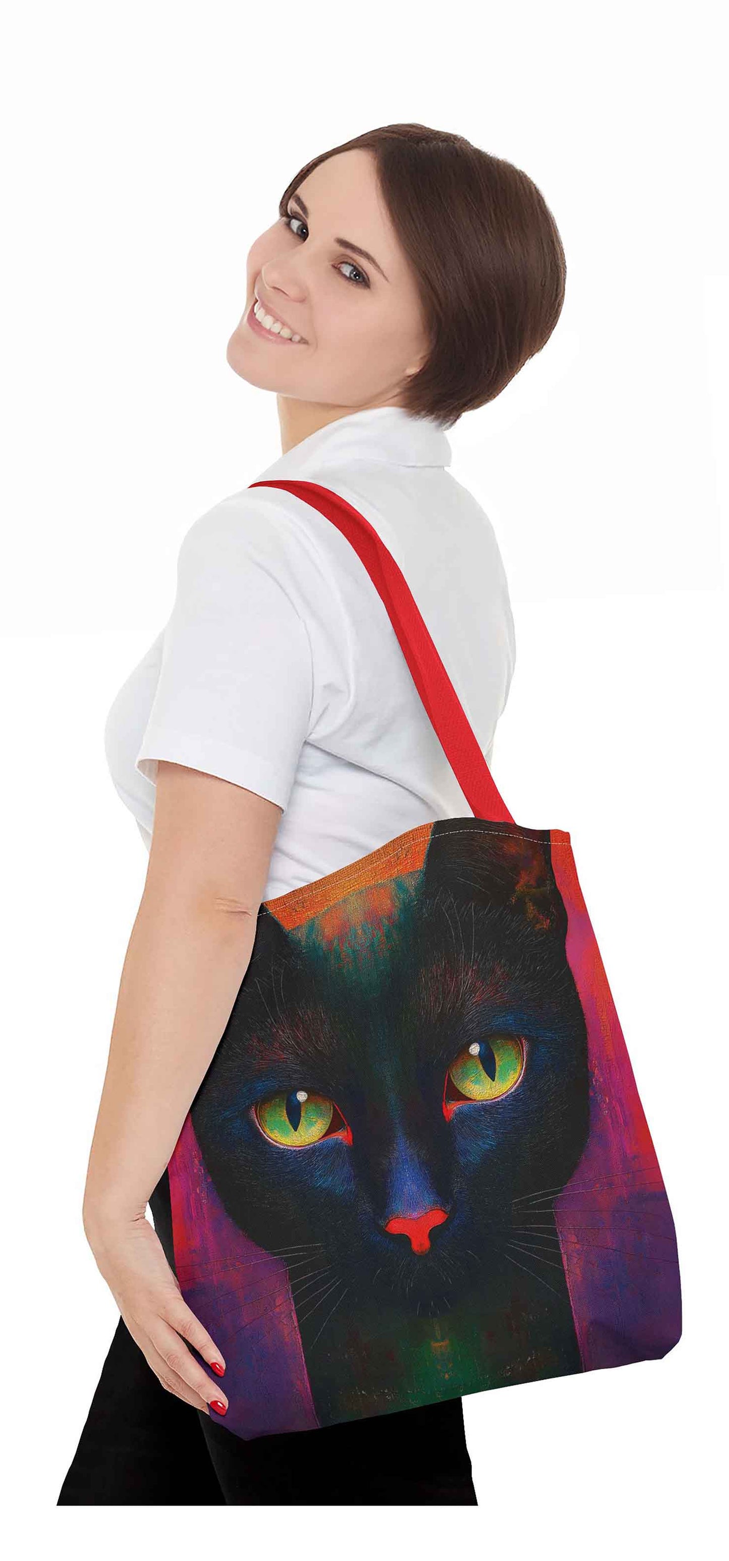 Mystic Midnight Cat Tote Bag