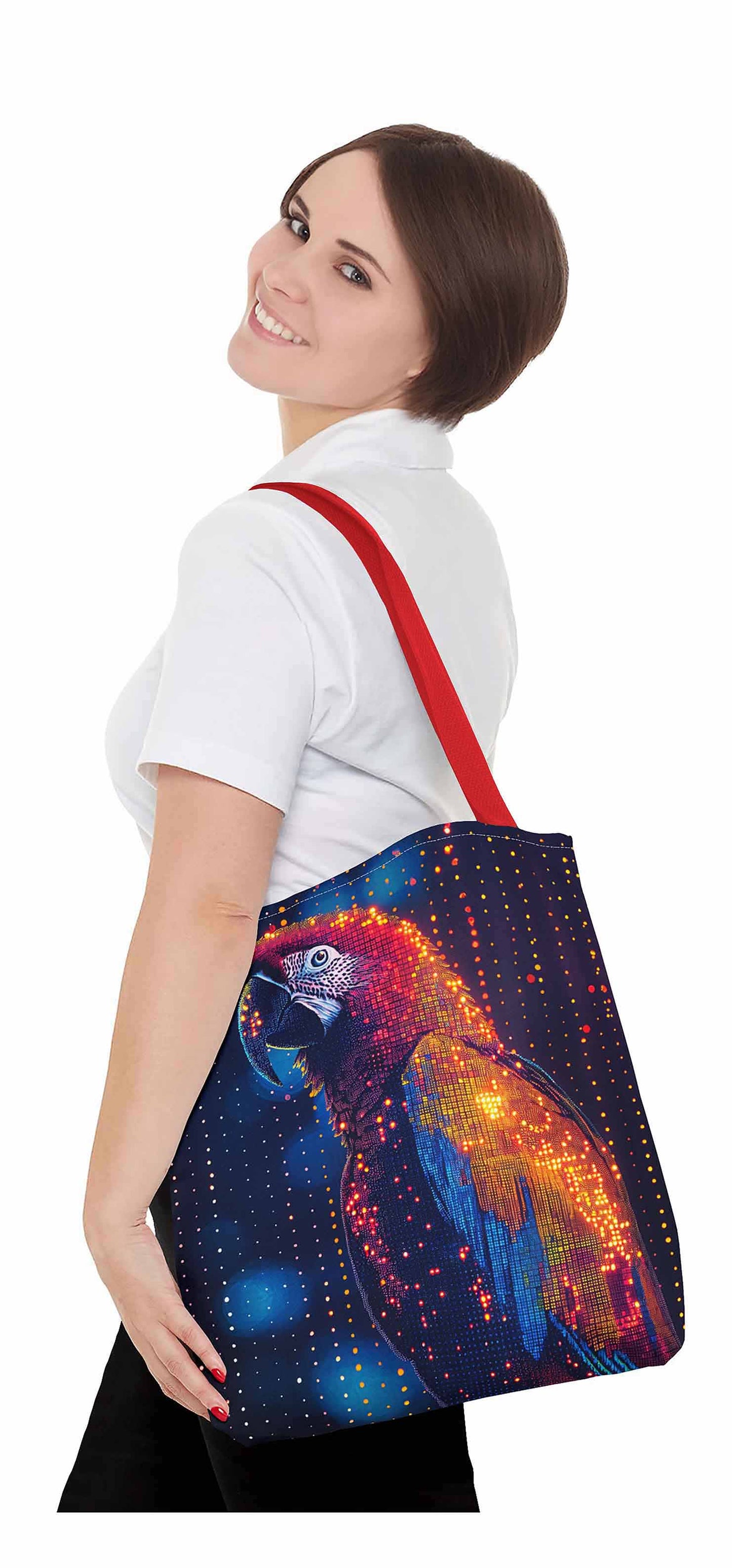 Shimmering Lights Parrot Tote bag
