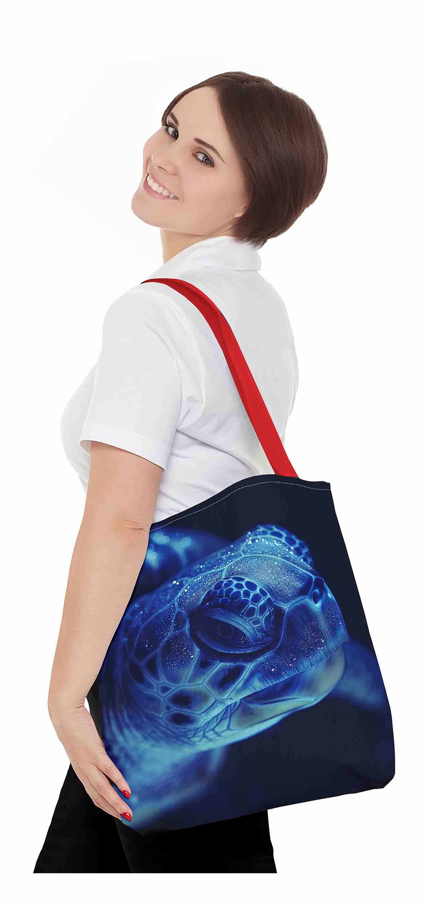 Mystic Blue Turtle Tote Bag