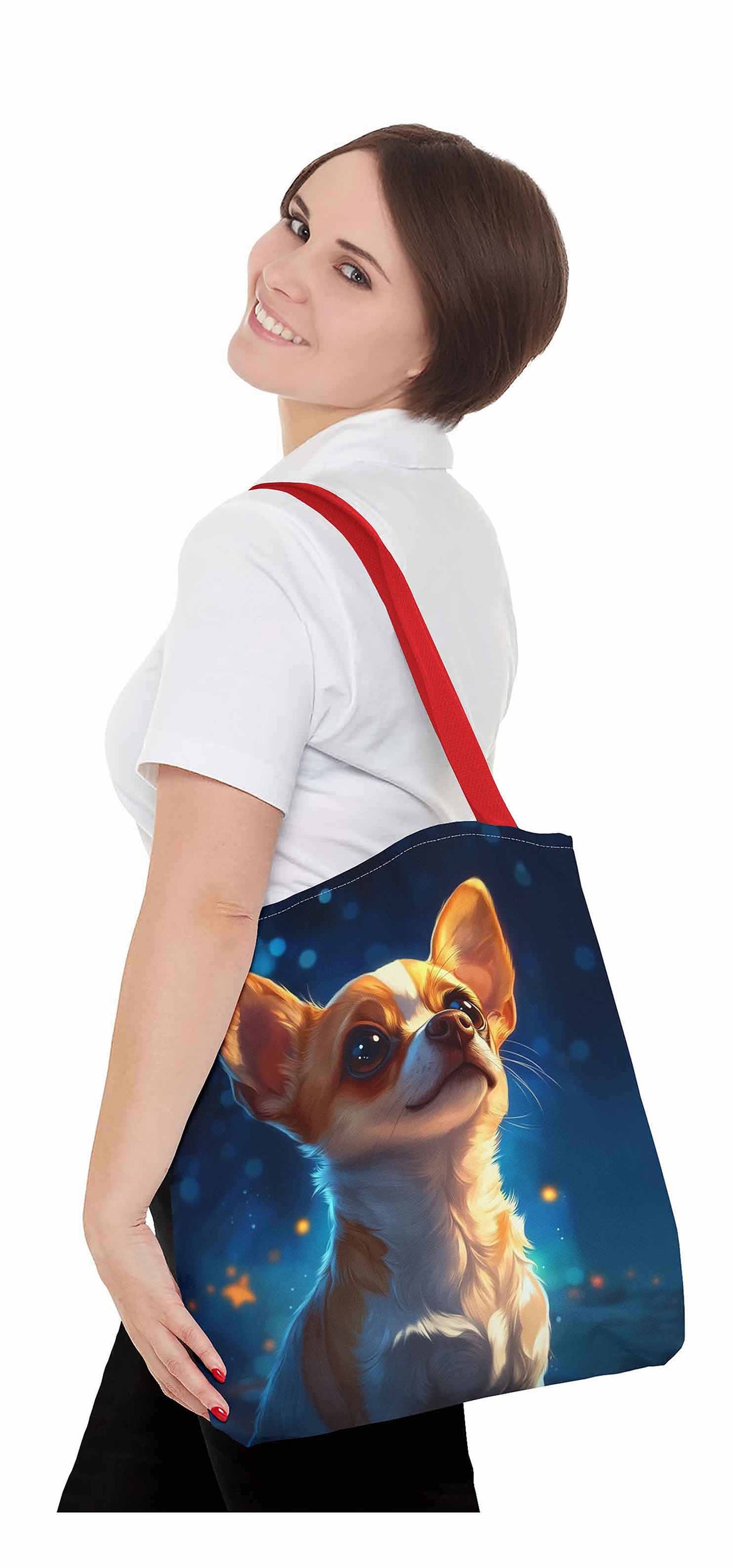 Starry-Eyed Chihuahua Tote Bag