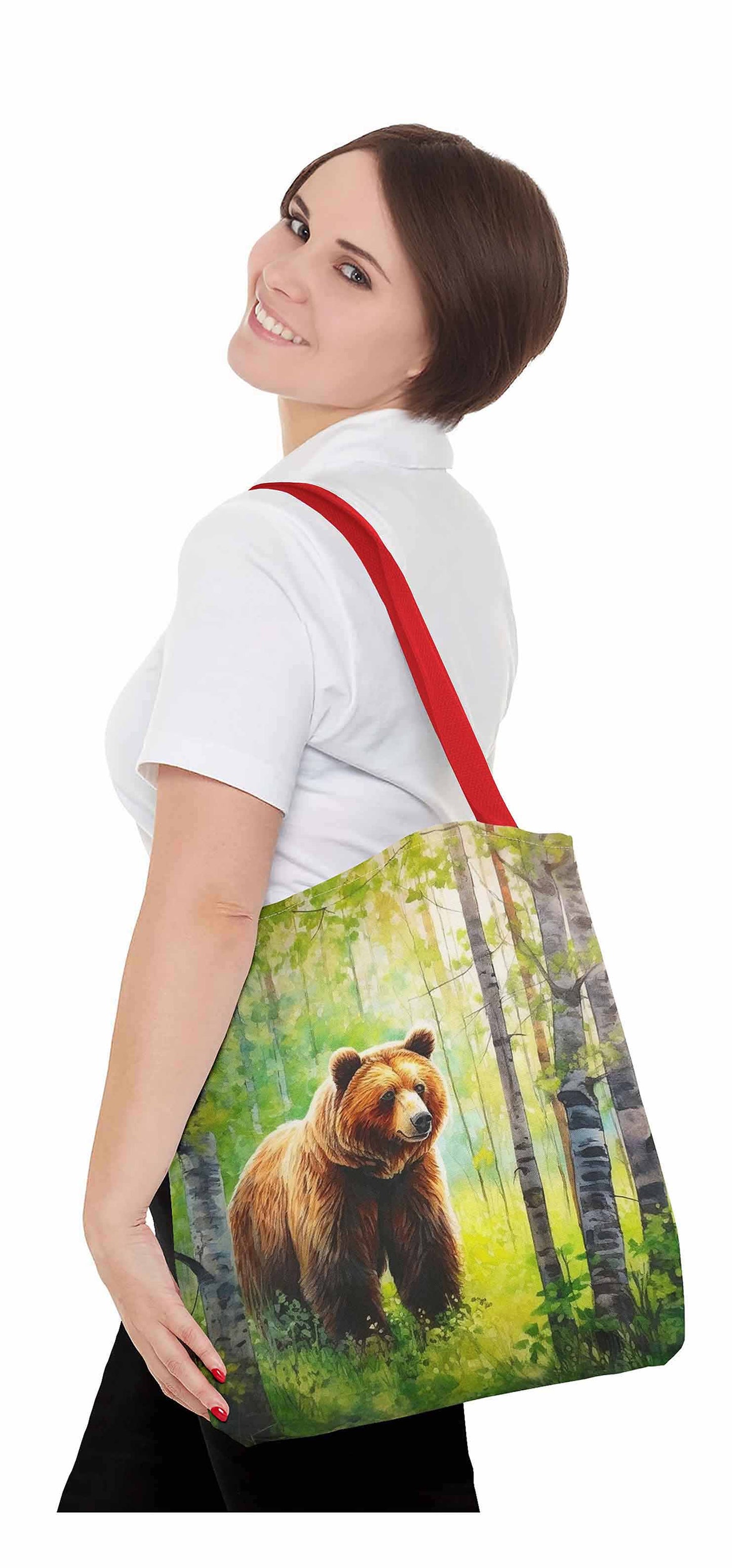 Whispering Woods Brown Bear Tote Bag