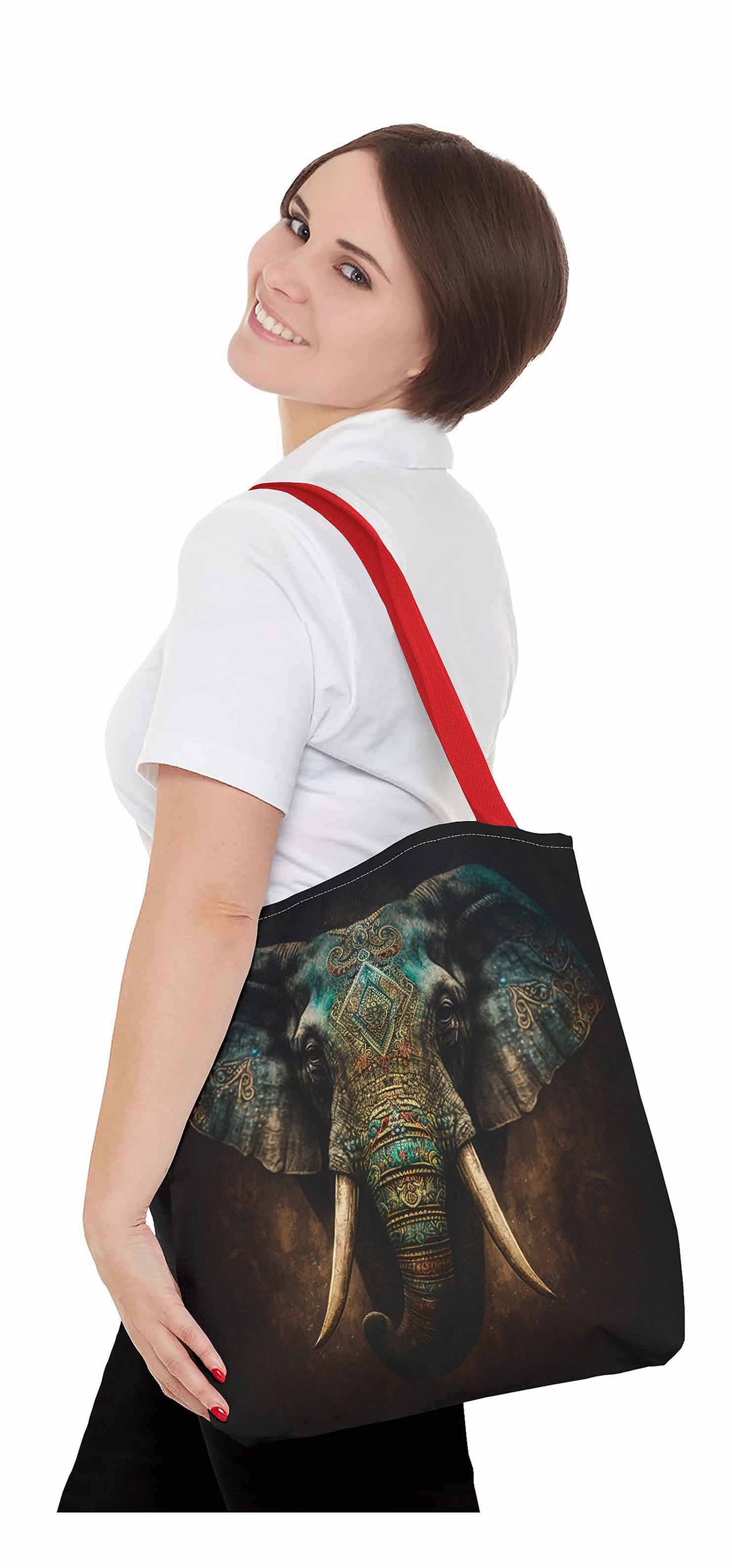 Intricate Ivory Elephant Tote Bag