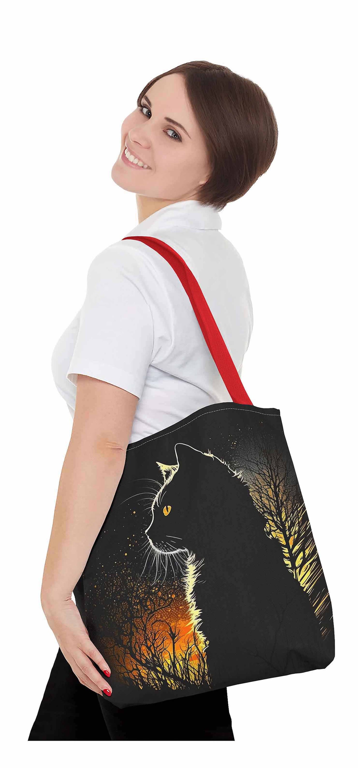 Nighttime Feline Tote Bag