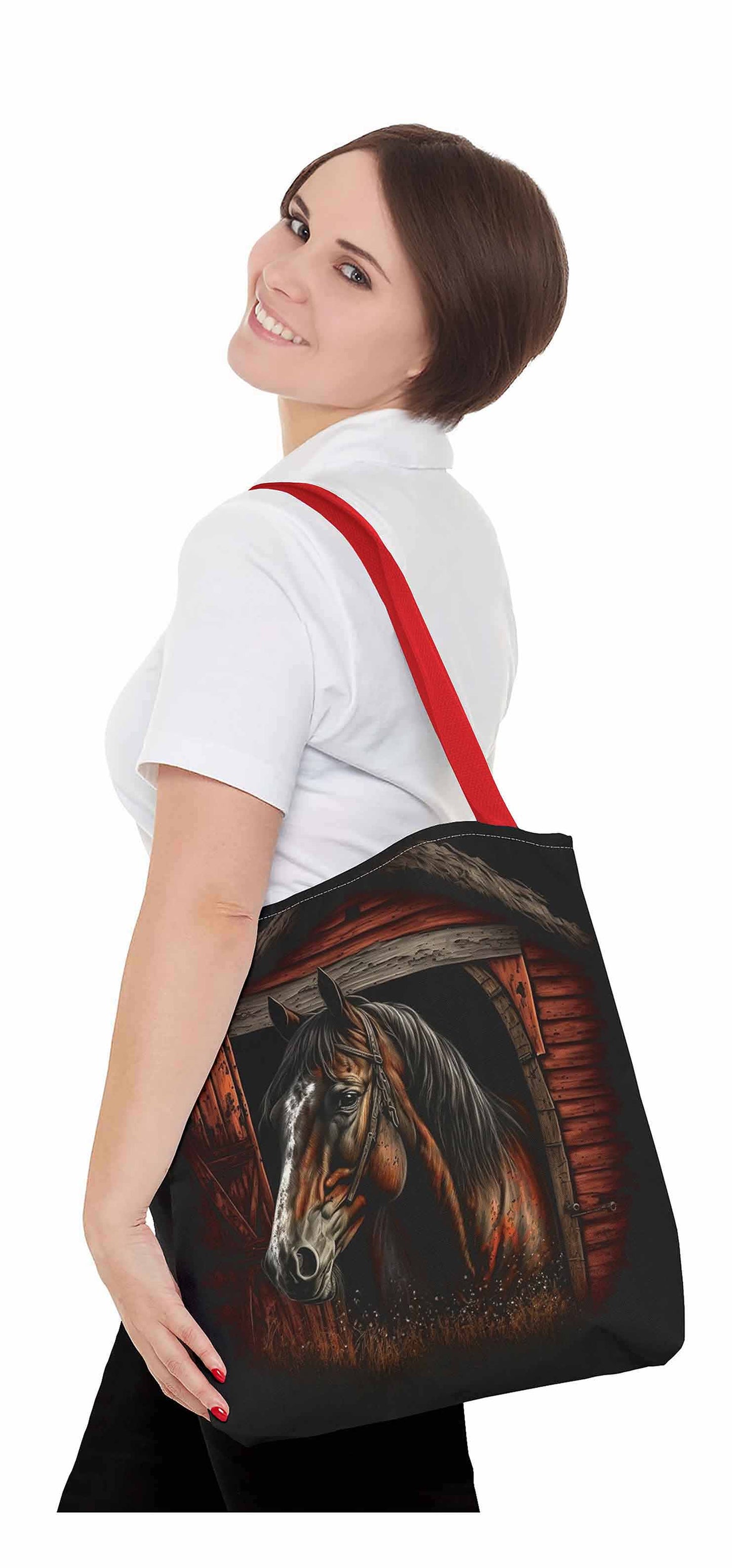 Rustic Barn Horse Tote Bag