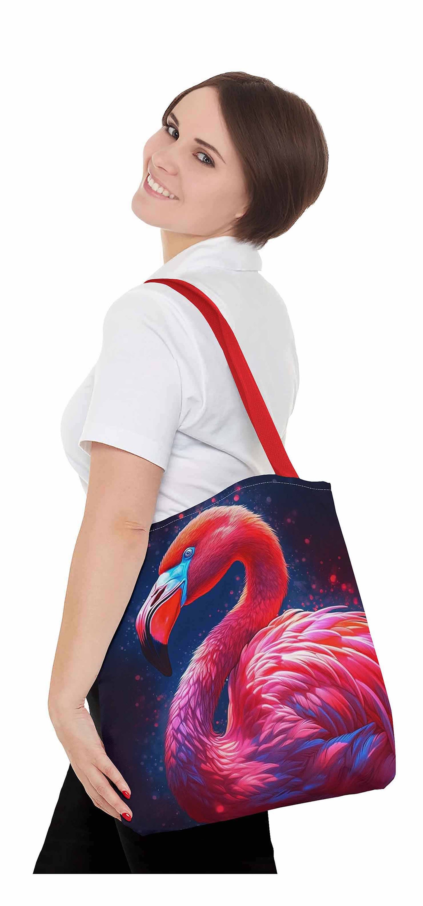 Luminous Elegance Flamingo Tote Bag
