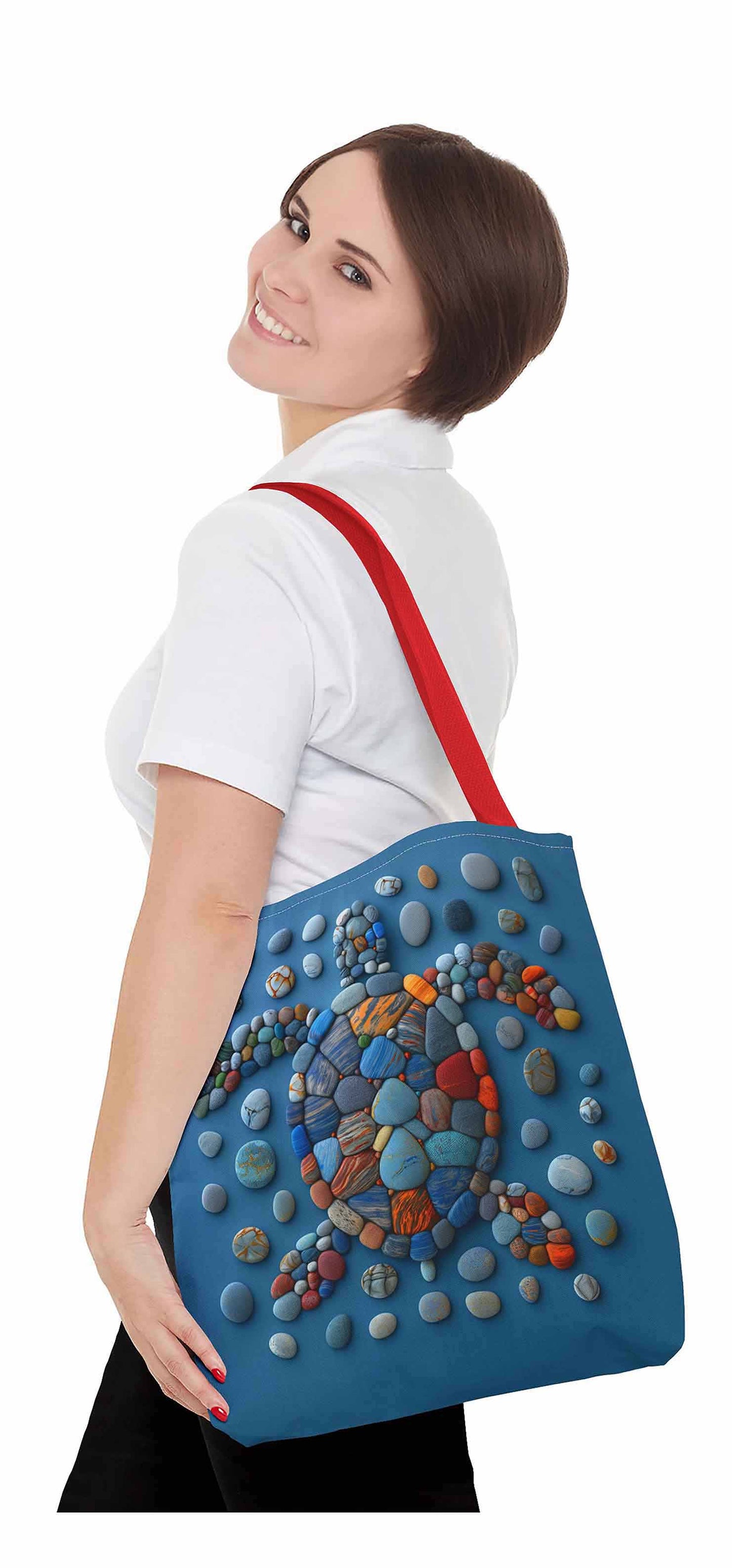 Pebble Mosaic Turtle Tote Bag