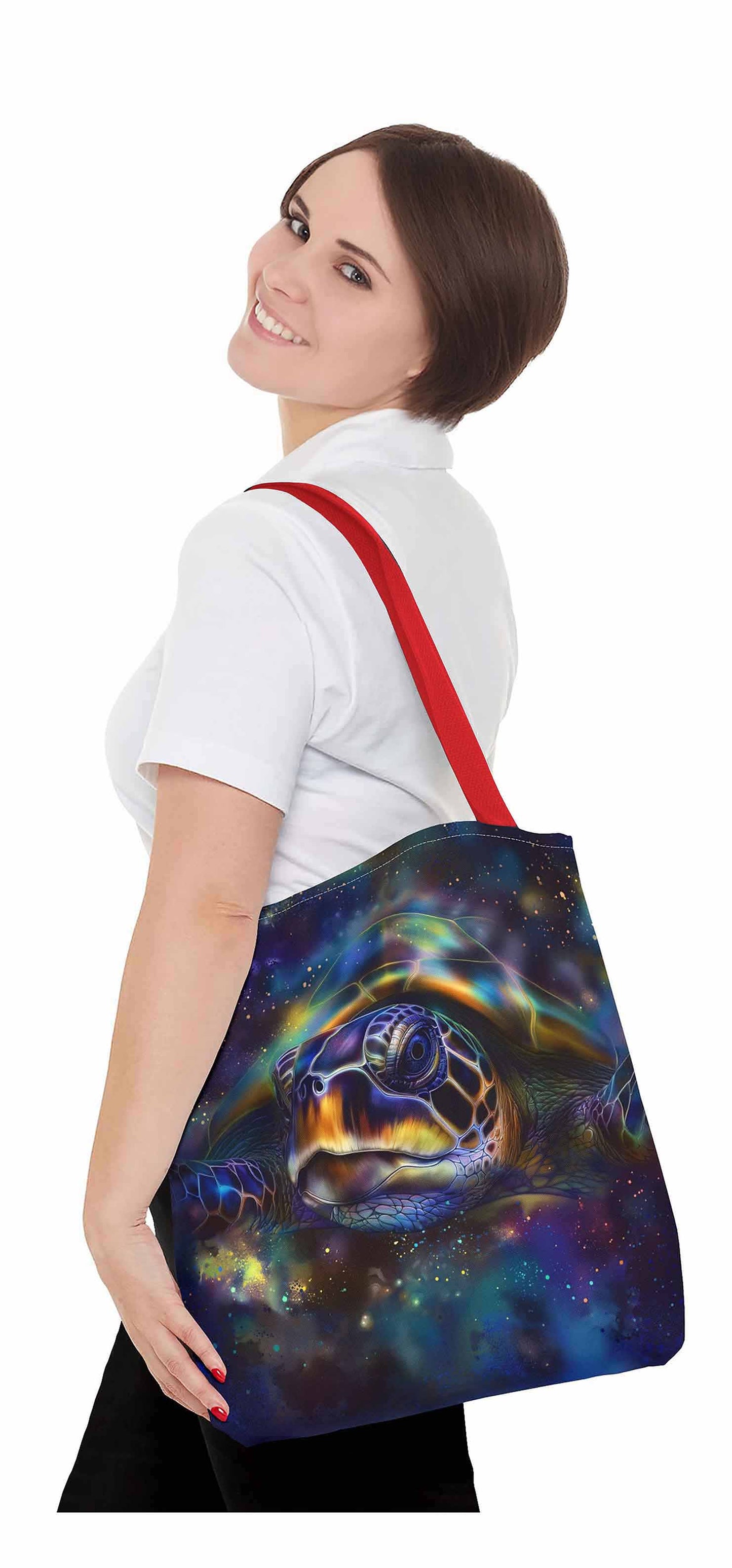 Nebula Turtle Tote Bag