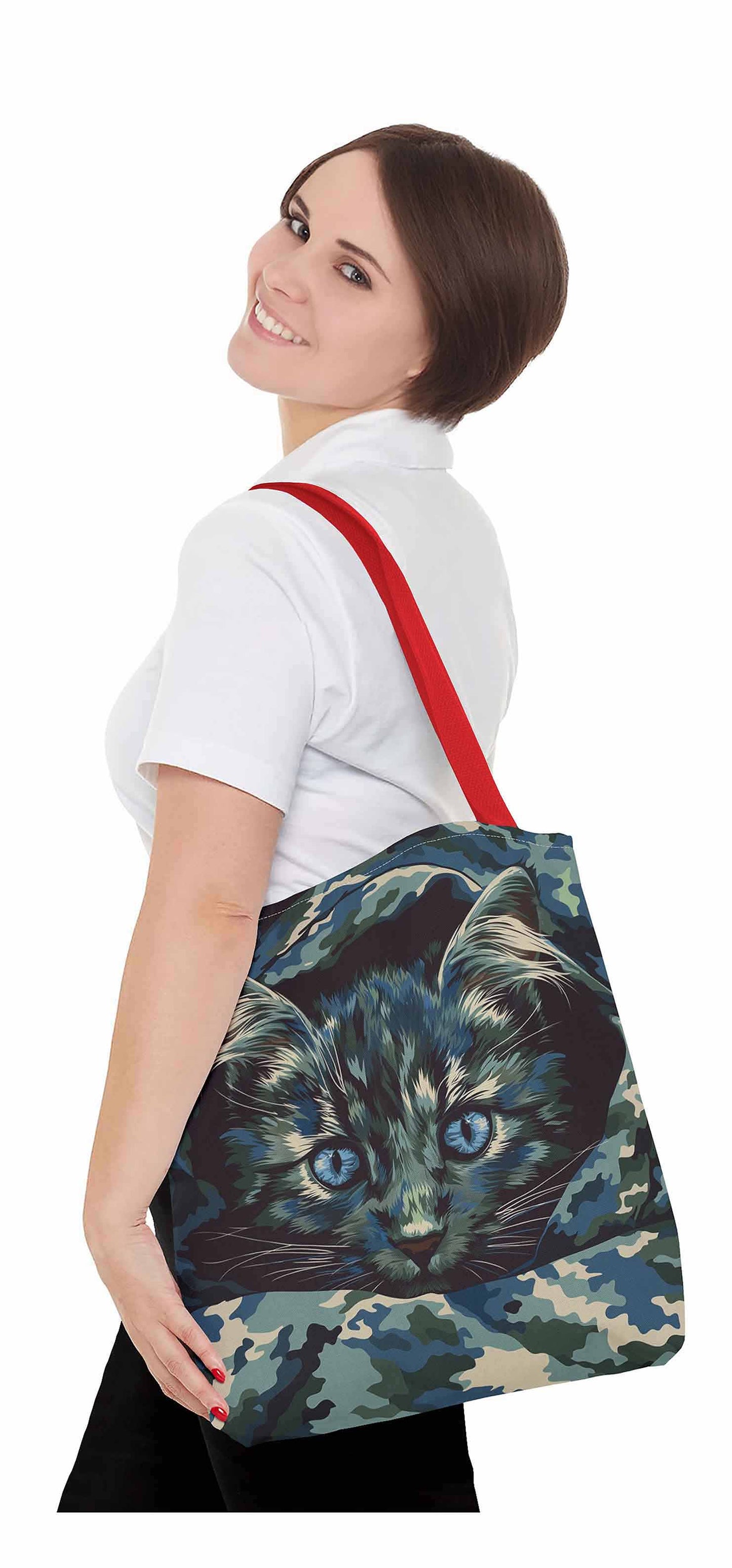 Camo Cat Tote Bag