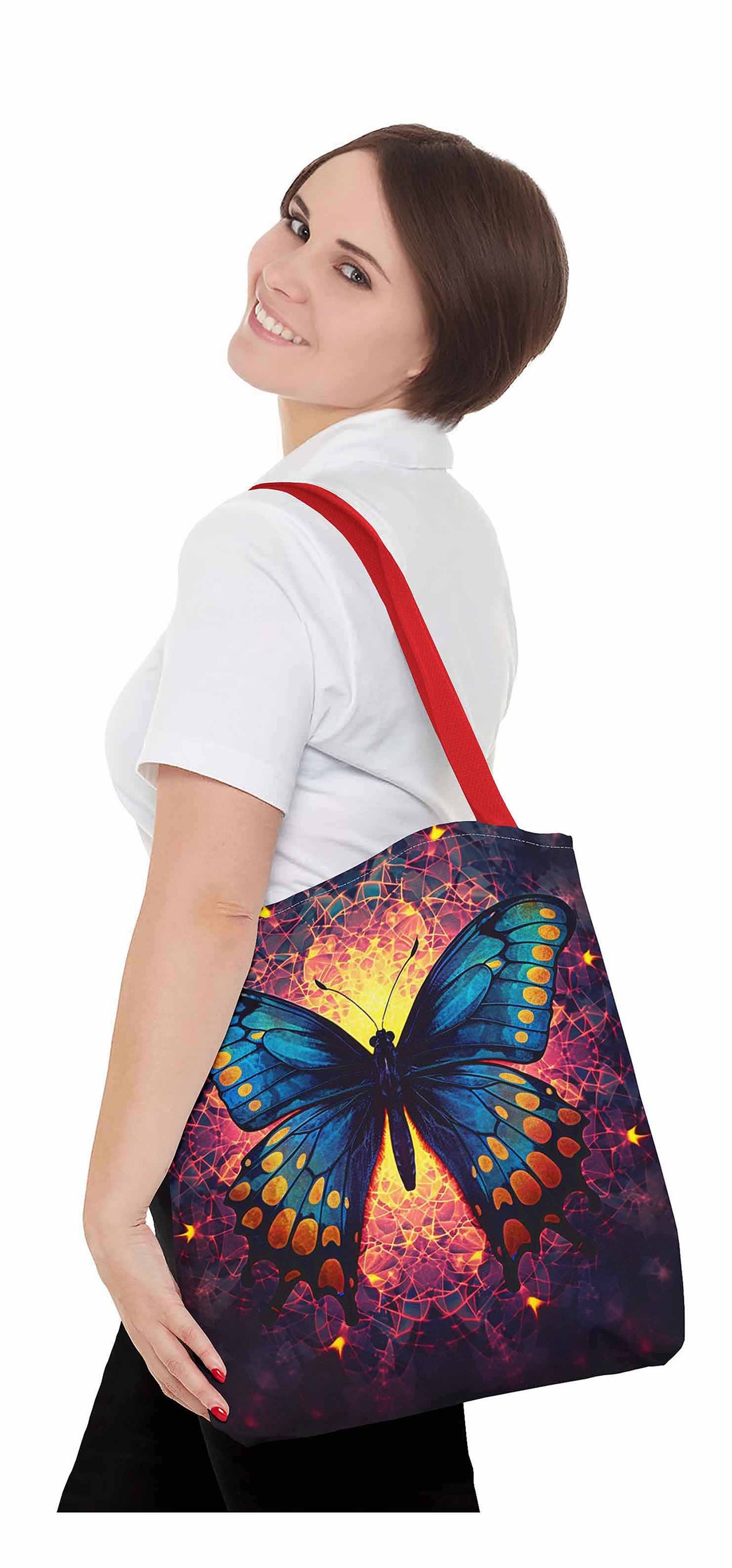 Magical Mandala Butterfly Tote Bag
