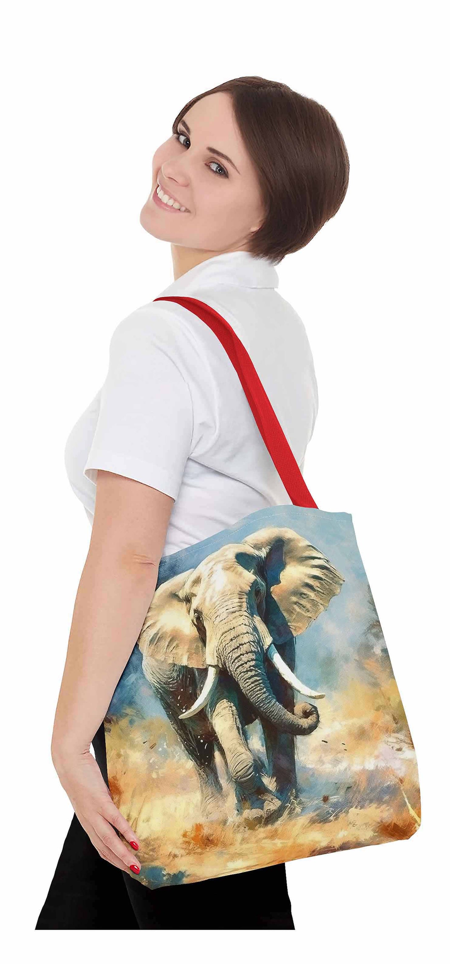 Safari Stride Elephant Tote Bag