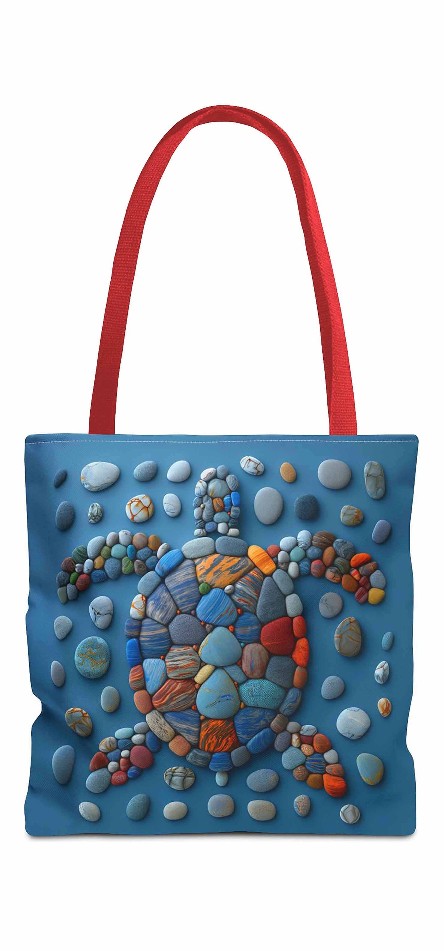 Pebble Mosaic Turtle Tote Bag