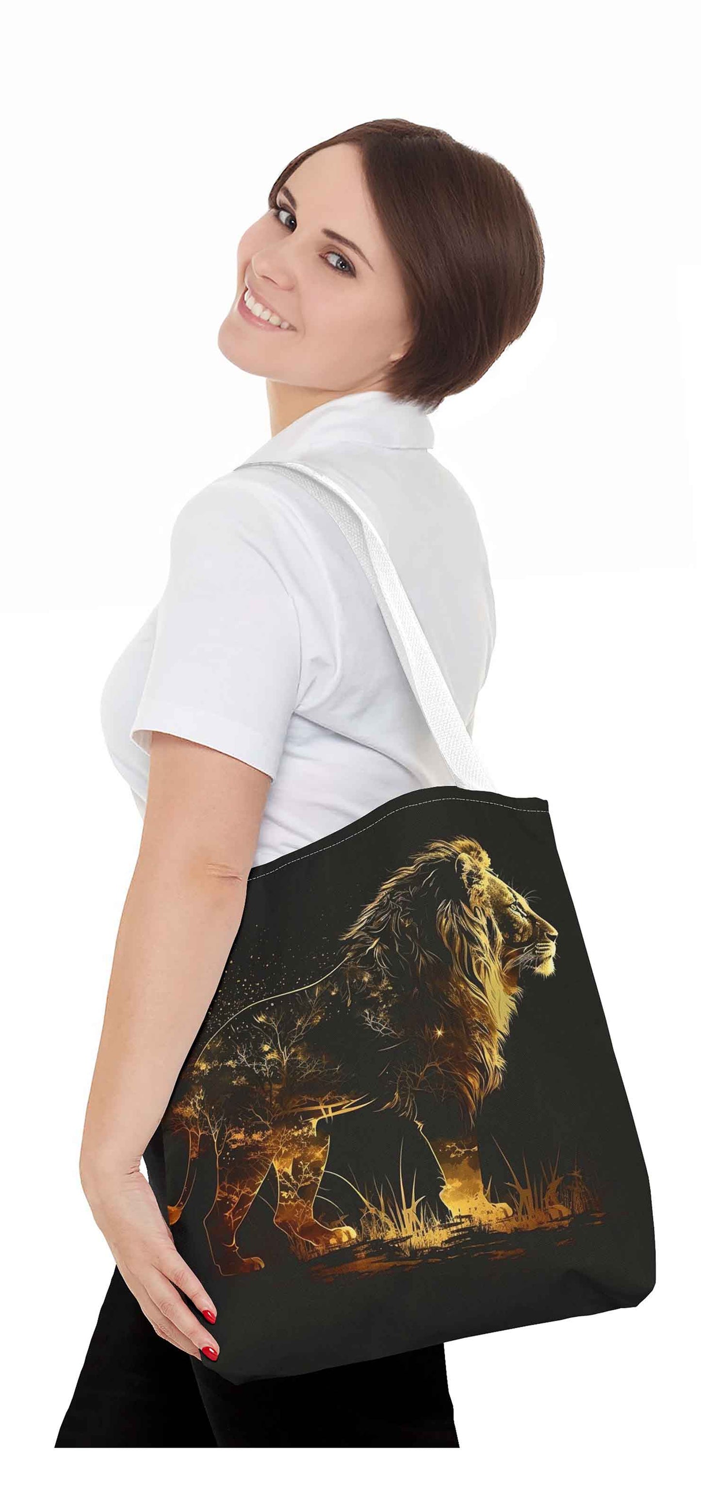 Majestic Lion's Gaze Tote Bag