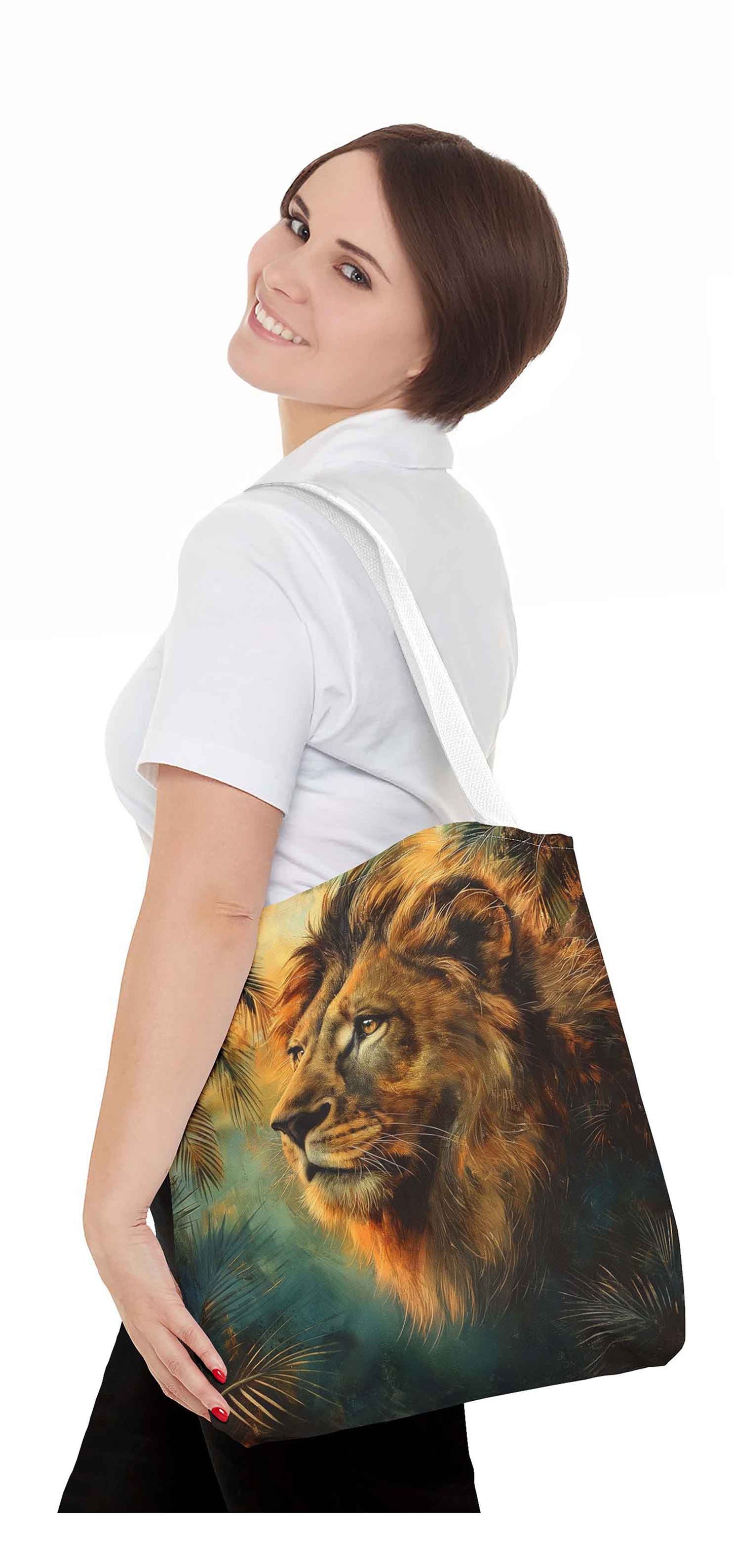 Noble Lion in Golden Light Tote Bag