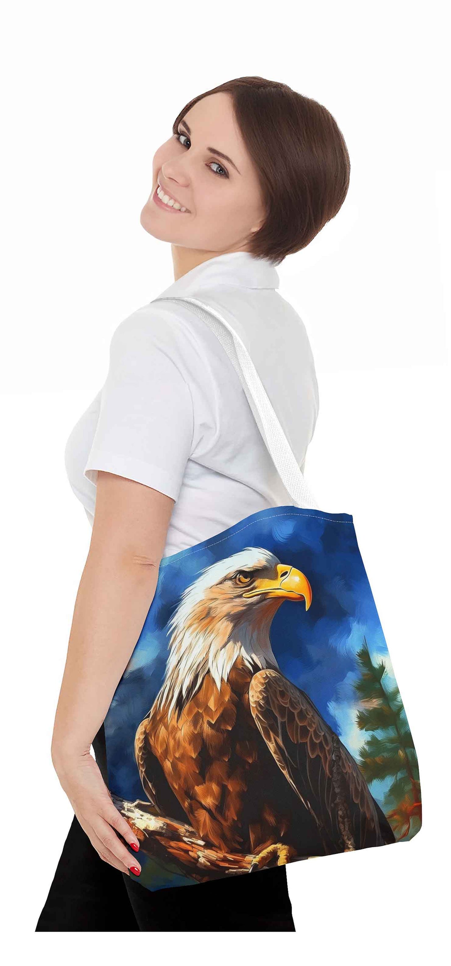 Surreal Stare Eagle Tote Bag