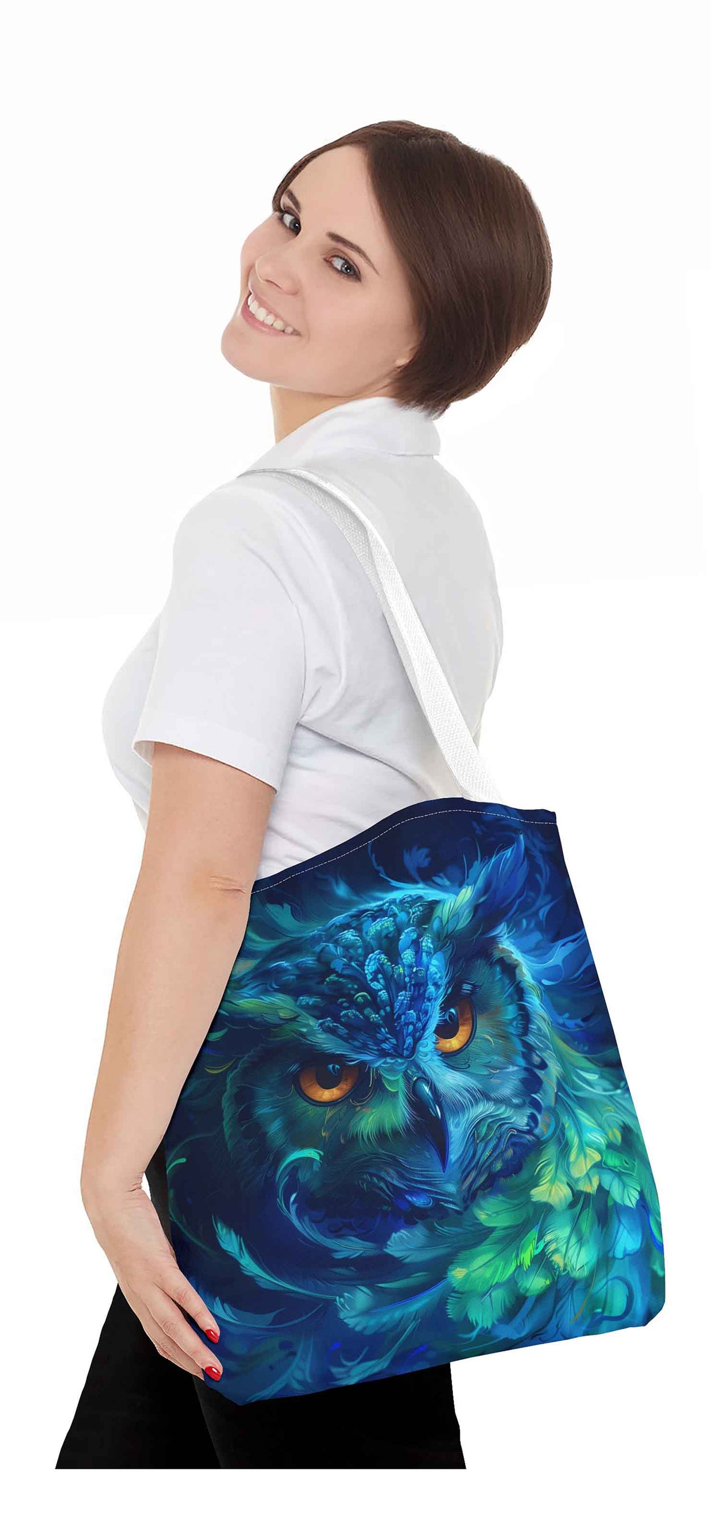 Mystical Blue Owl Tote Bag
