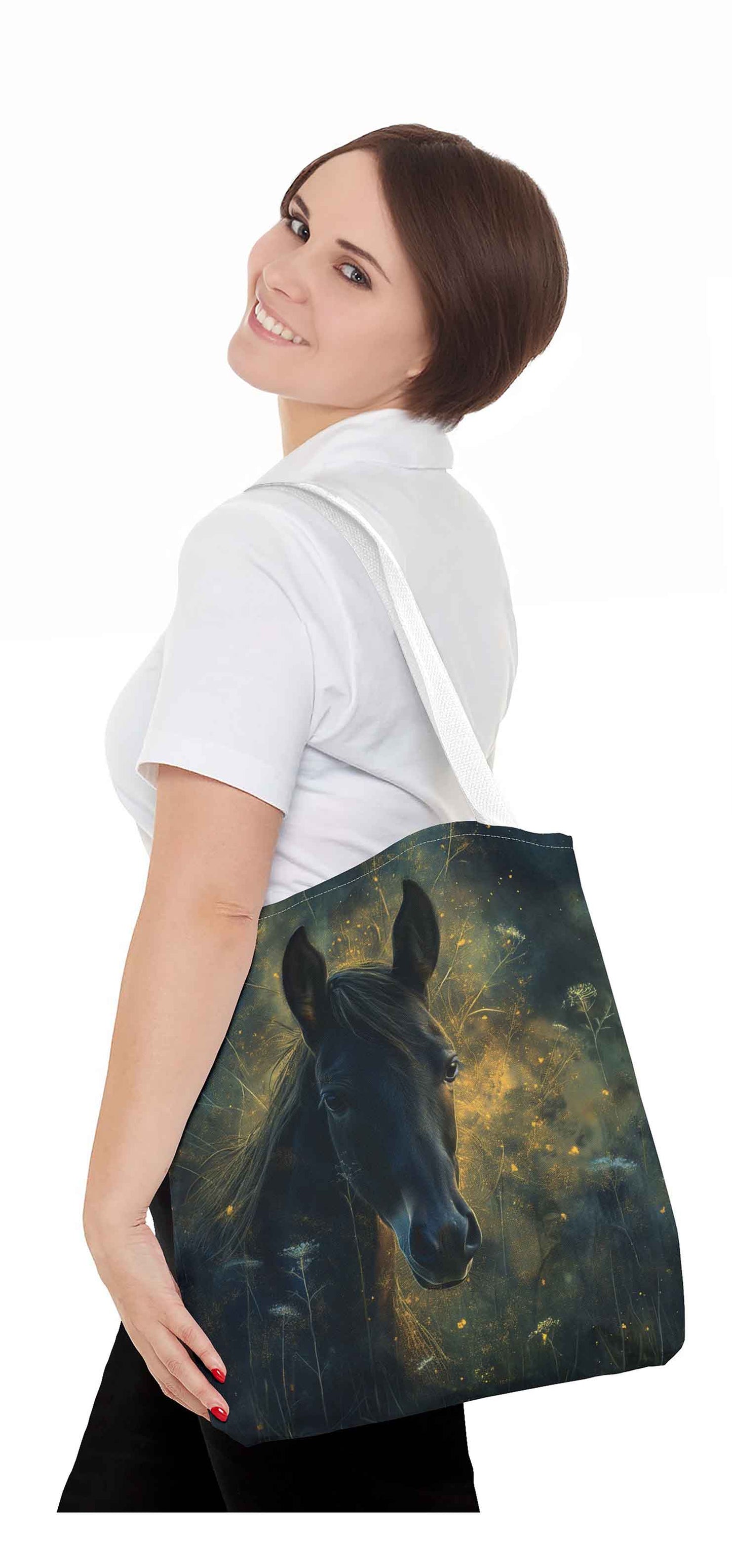 Mystic Night Horse Tote Bag