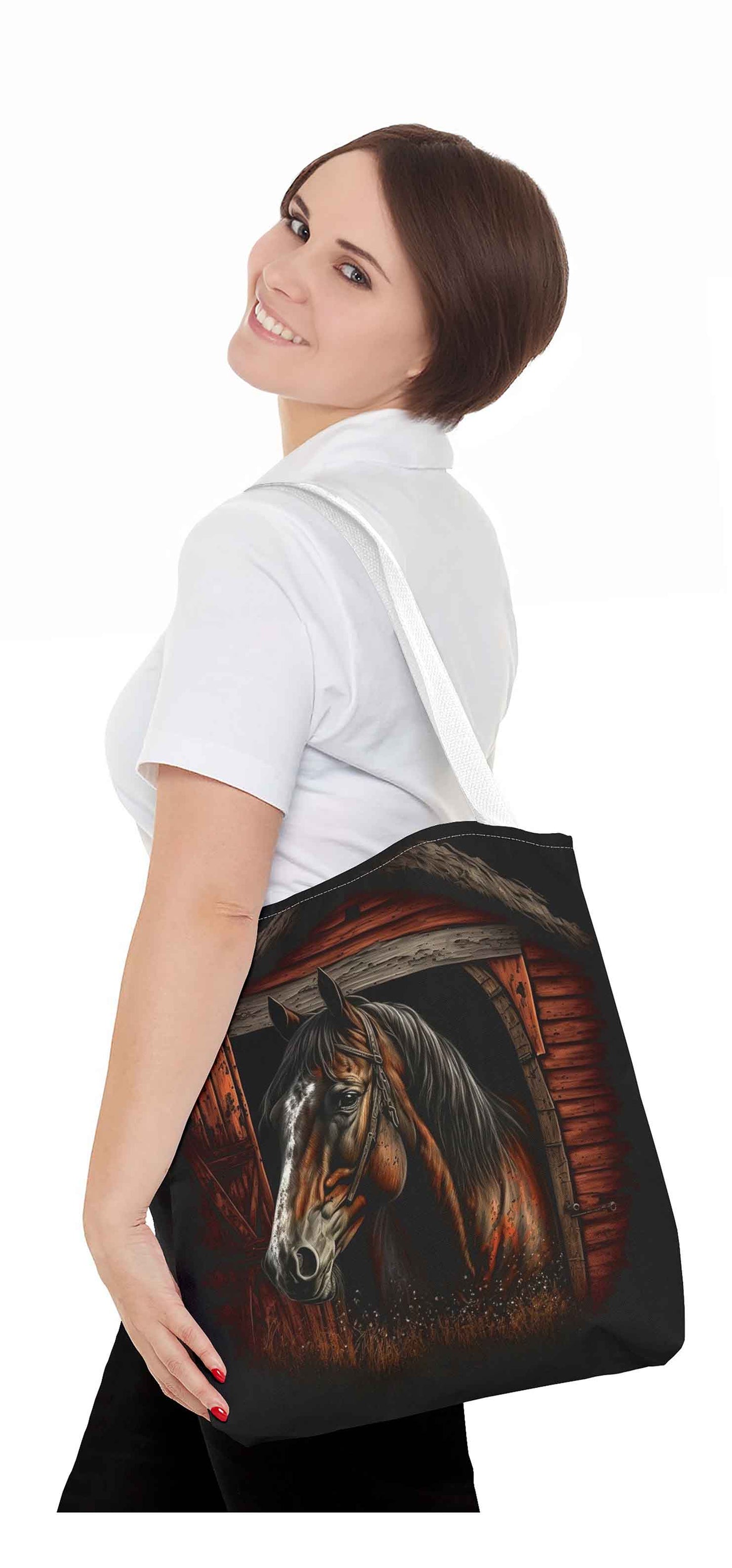 Rustic Barn Horse Tote Bag