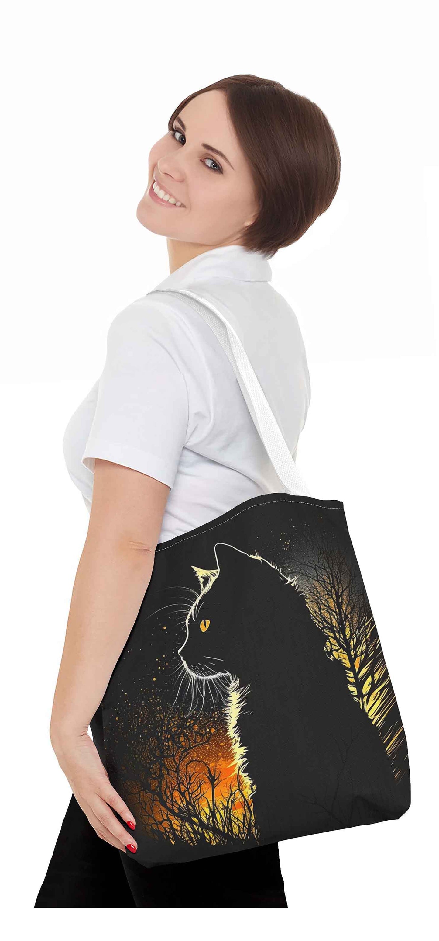 Nighttime Feline Tote Bag