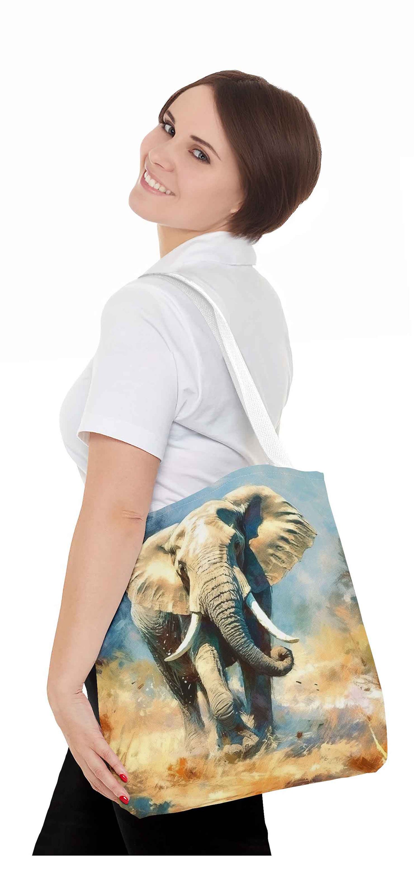 Safari Stride Elephant Tote Bag