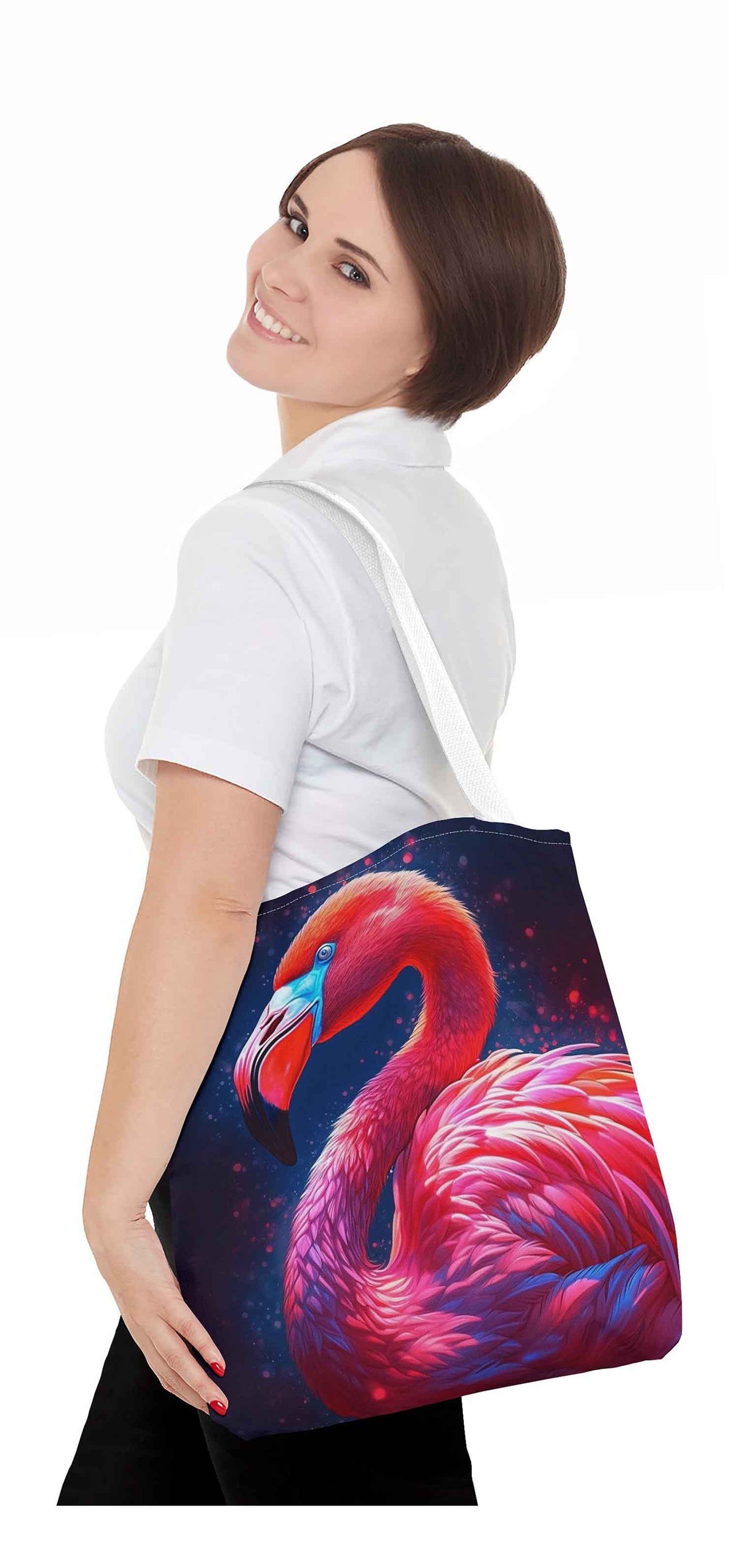 Luminous Elegance Flamingo Tote Bag