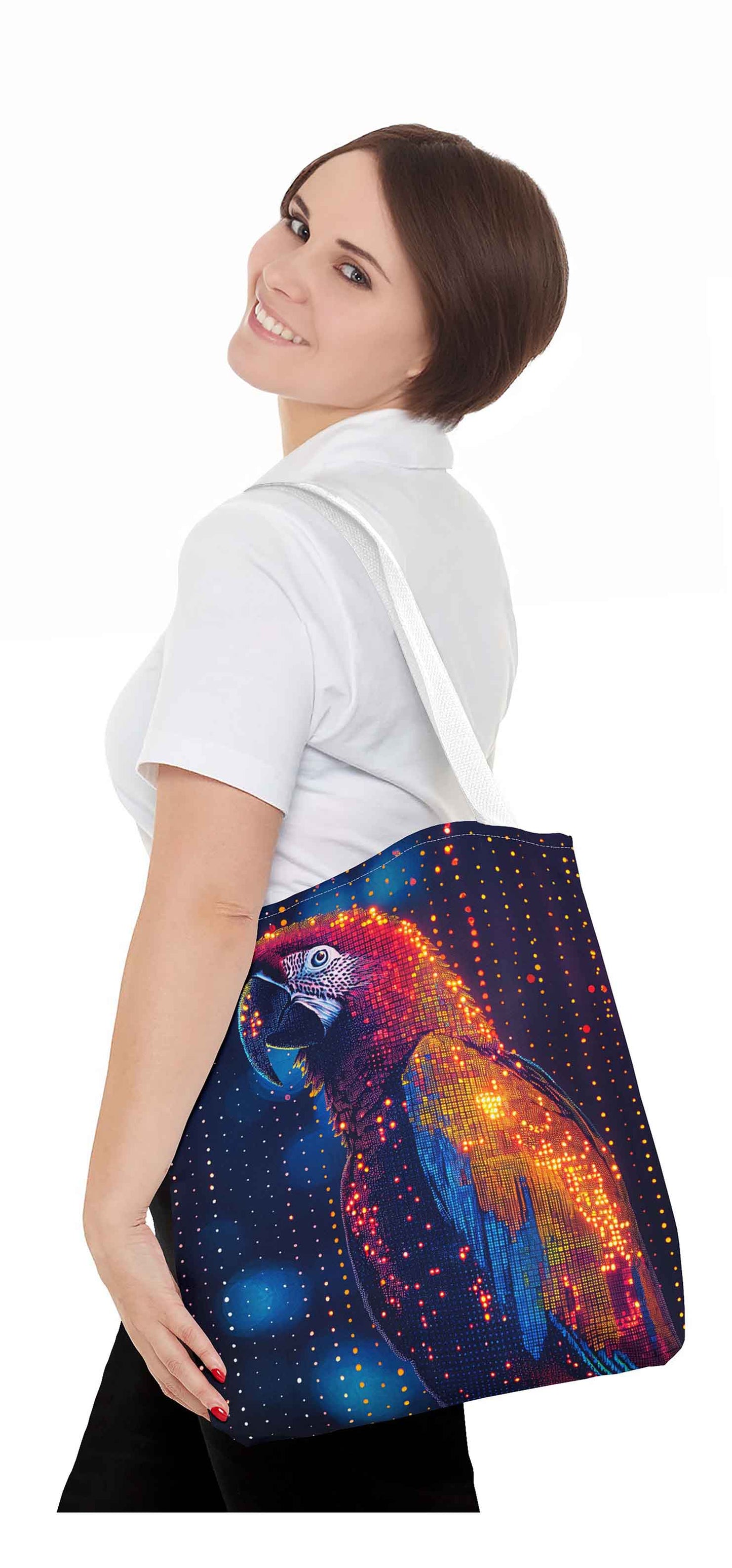 Shimmering Lights Parrot Tote bag