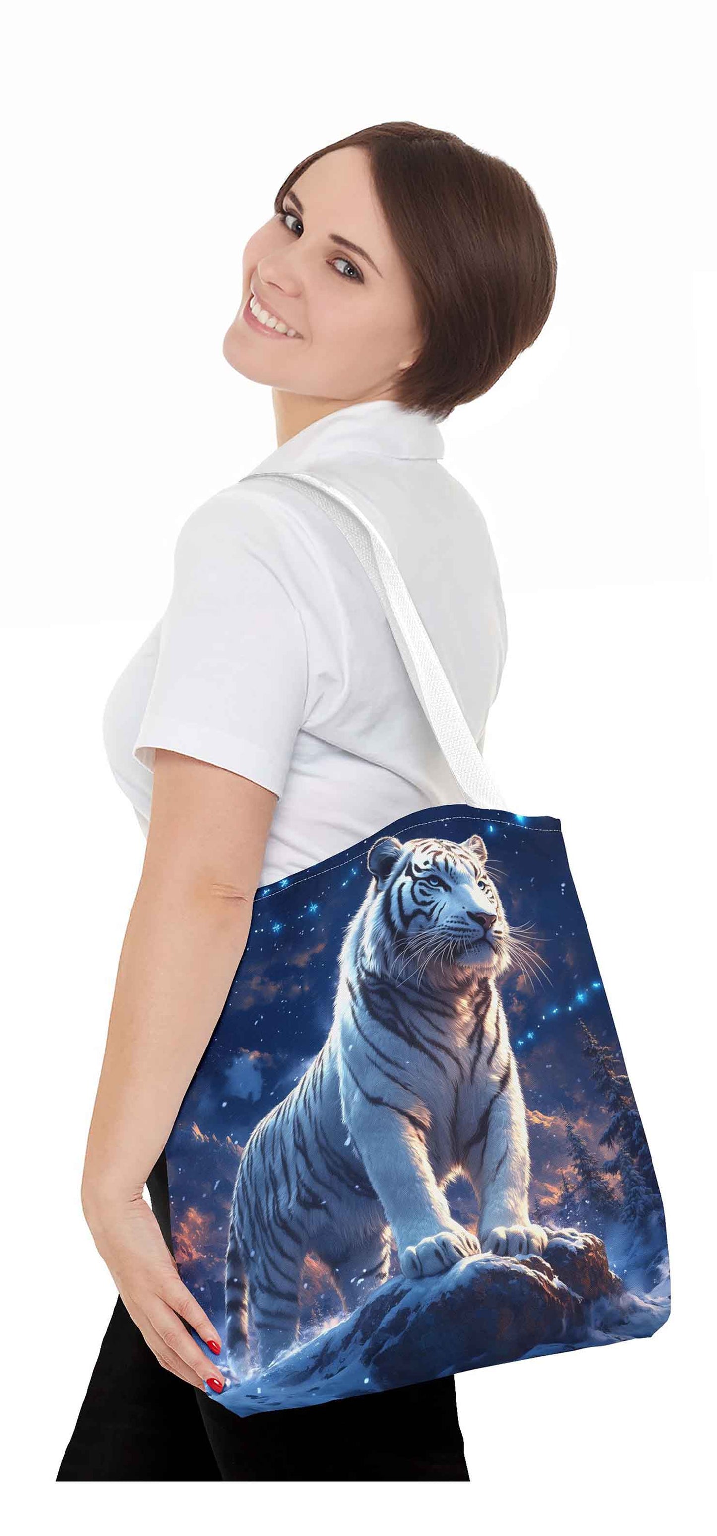 Frost Guardian Tiger Tote Bag