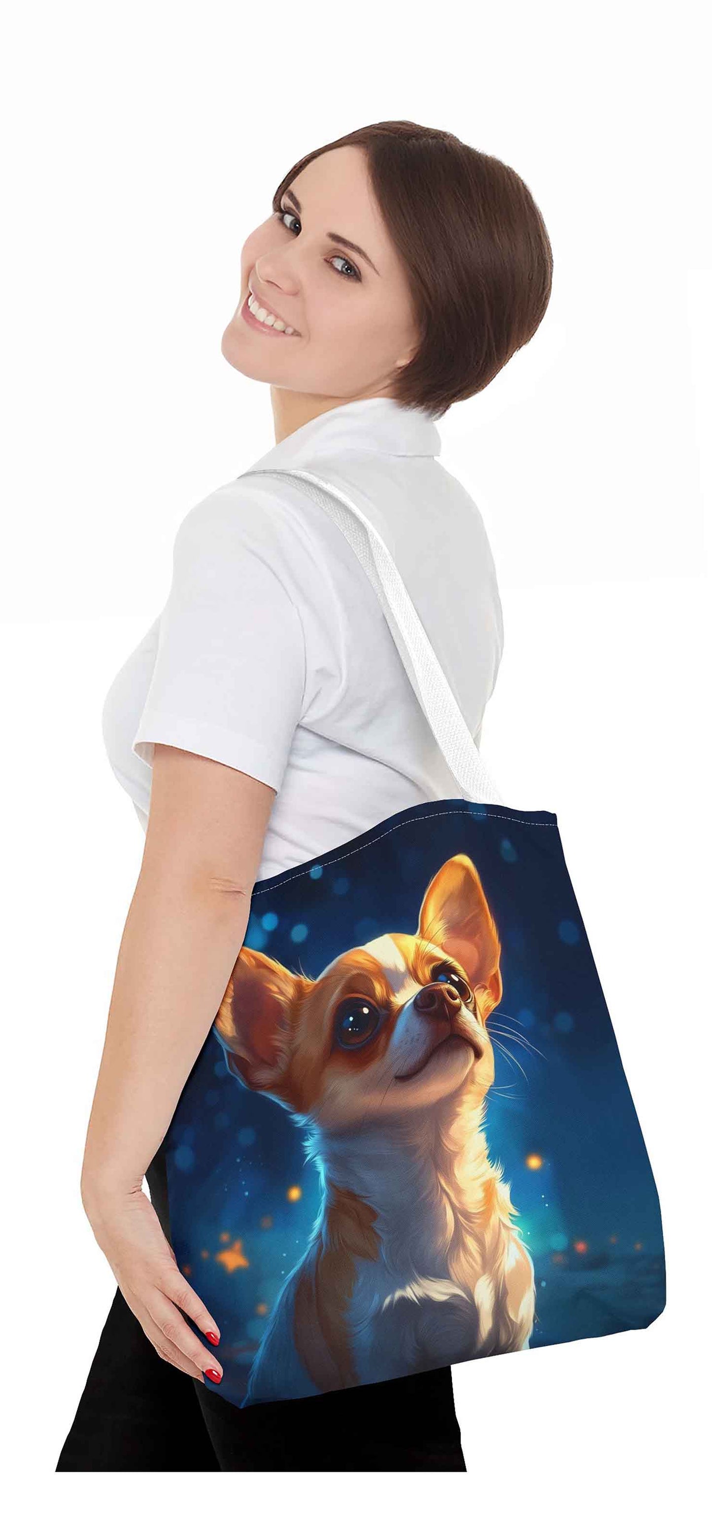 Starry-Eyed Chihuahua Tote Bag