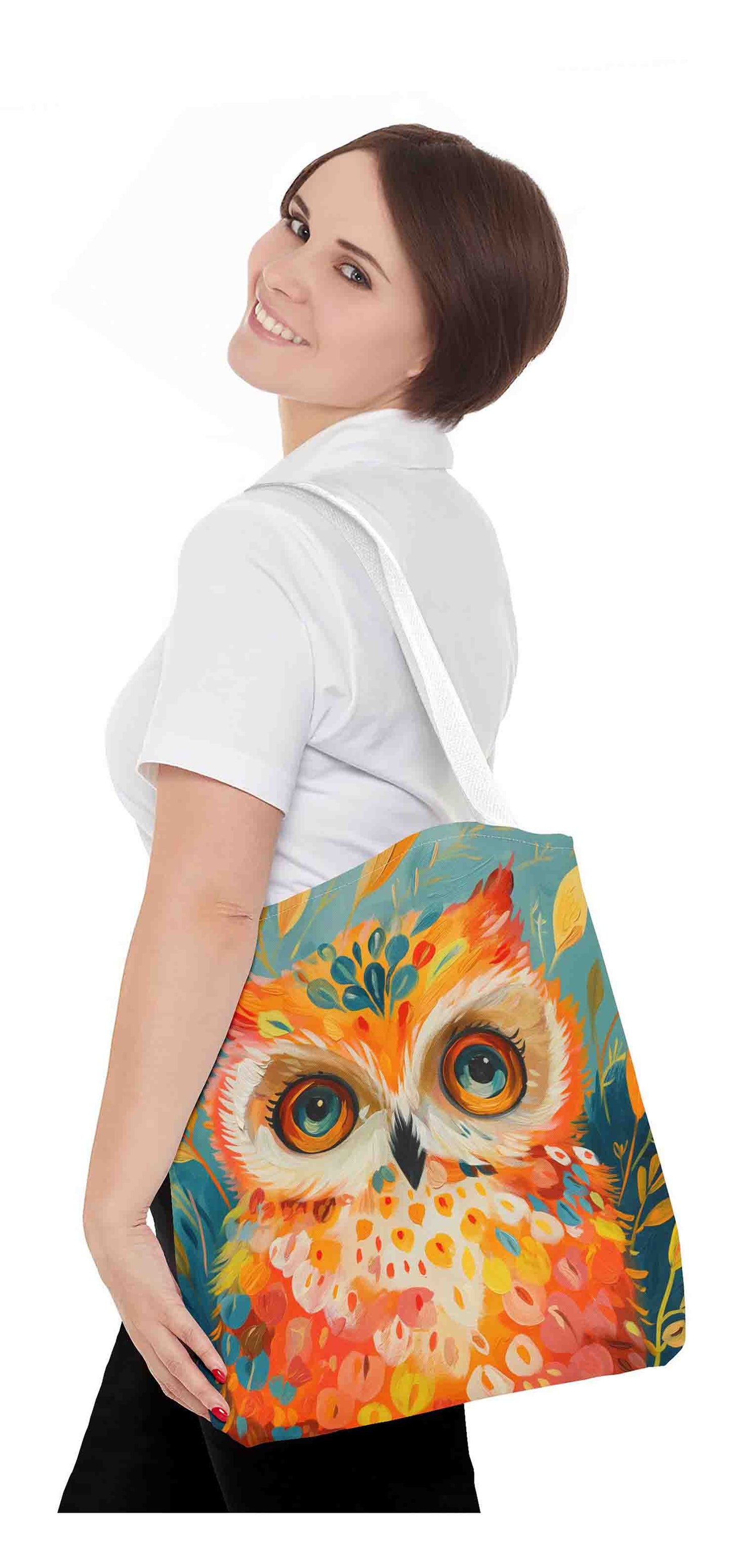 Wisdom Whimsy Owl Tote Bag