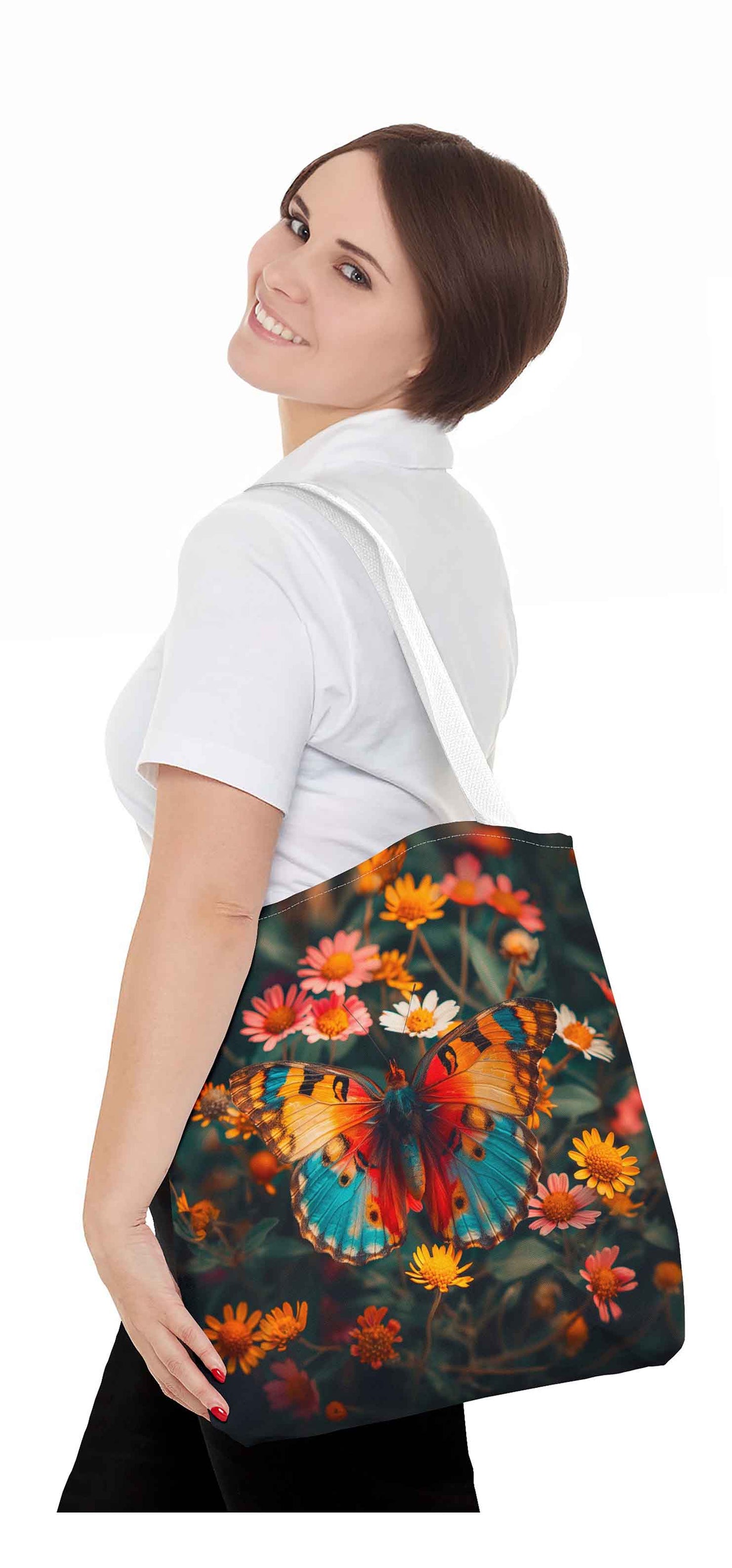 Meadow Bloom Butterfly Tote Bag