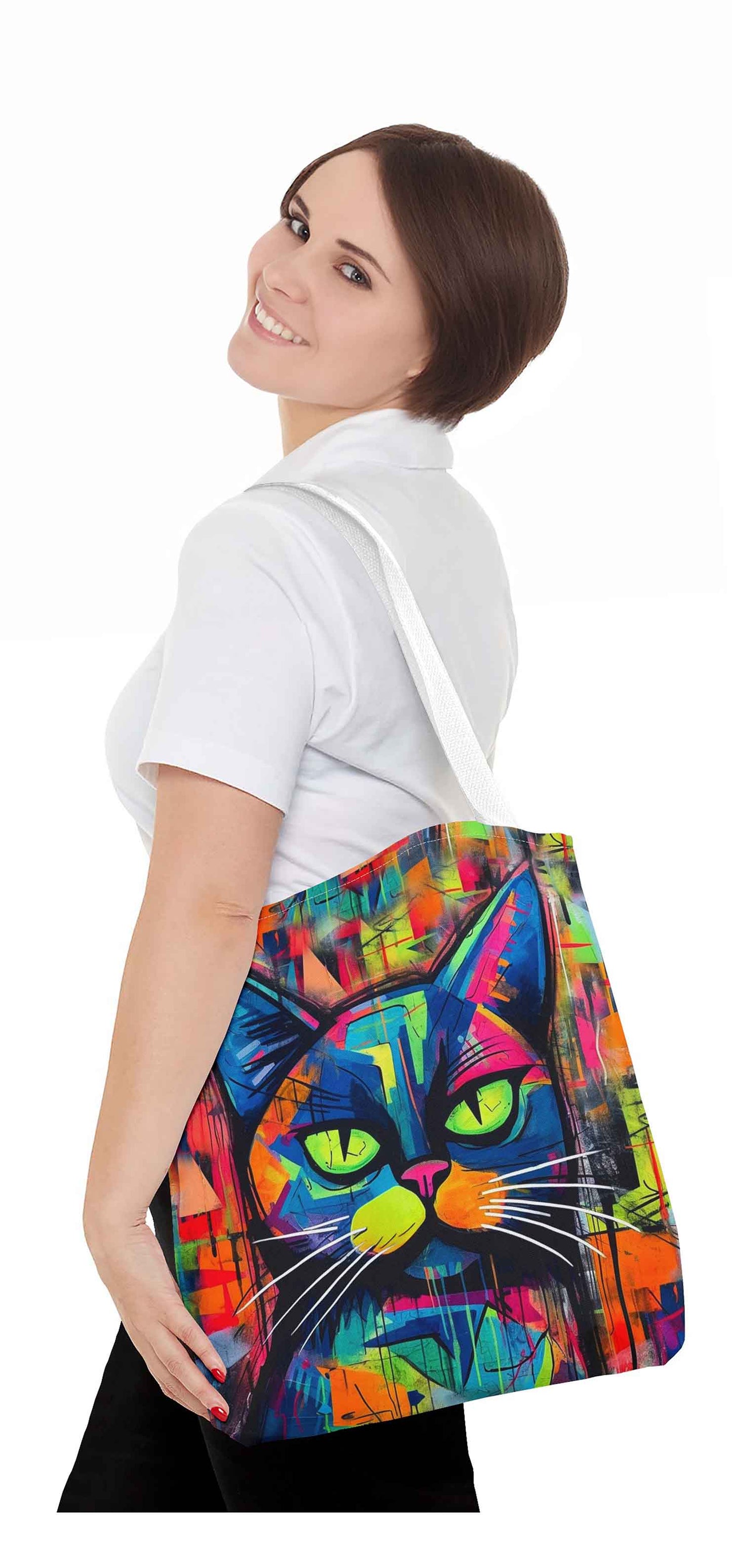 City Whiskers Cat Tote Bag