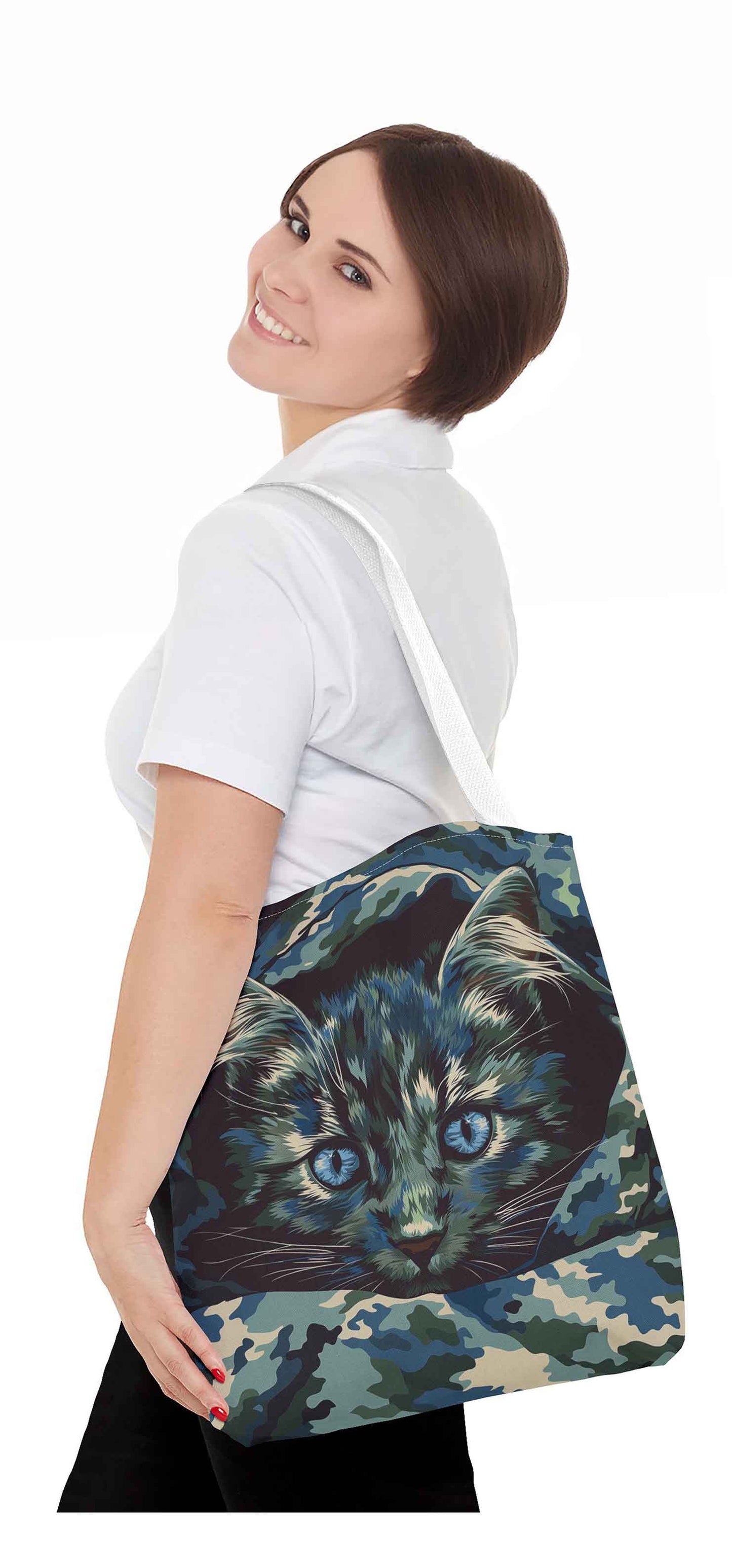 Camo Cat Tote Bag
