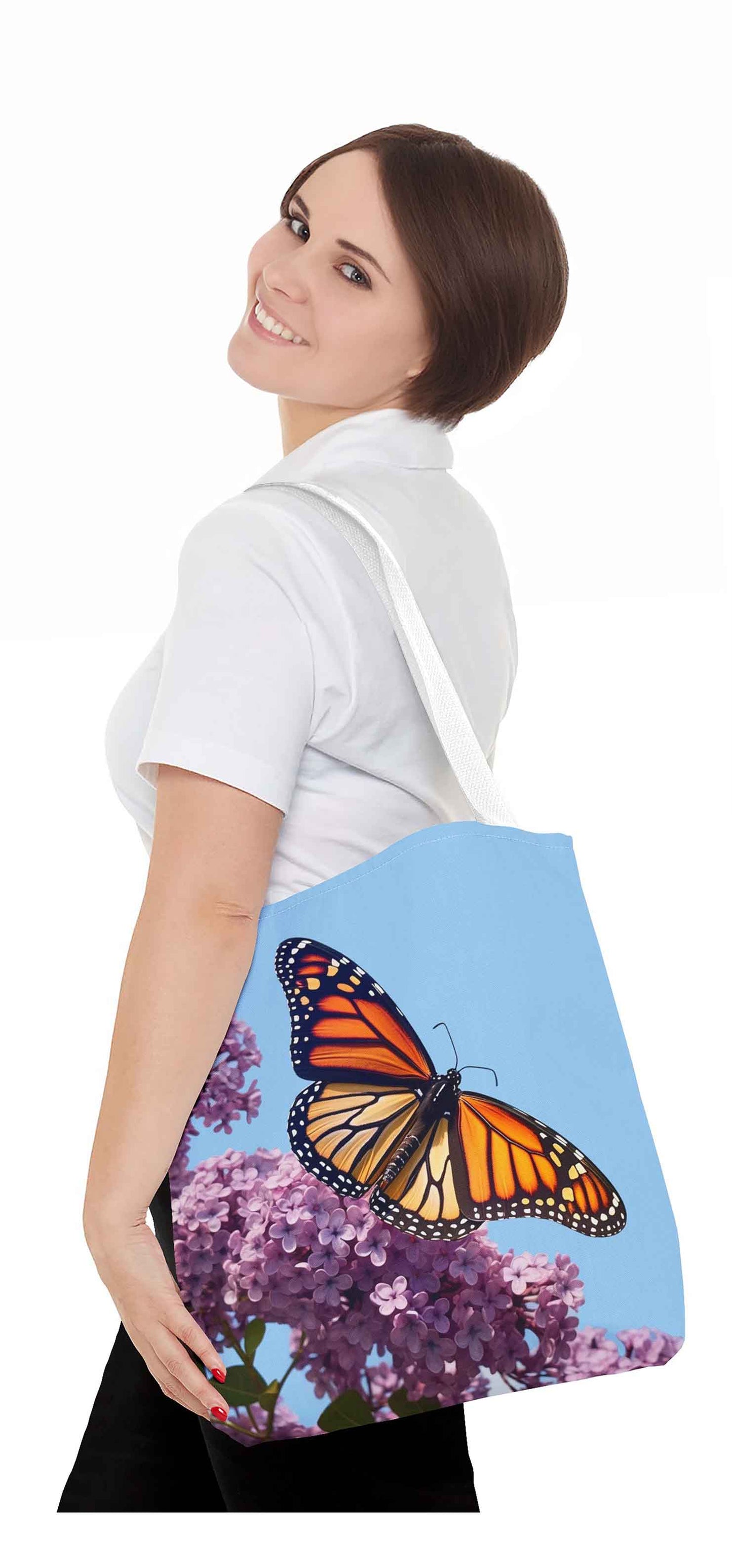 Lilac Flight Butterfly Tote Bag