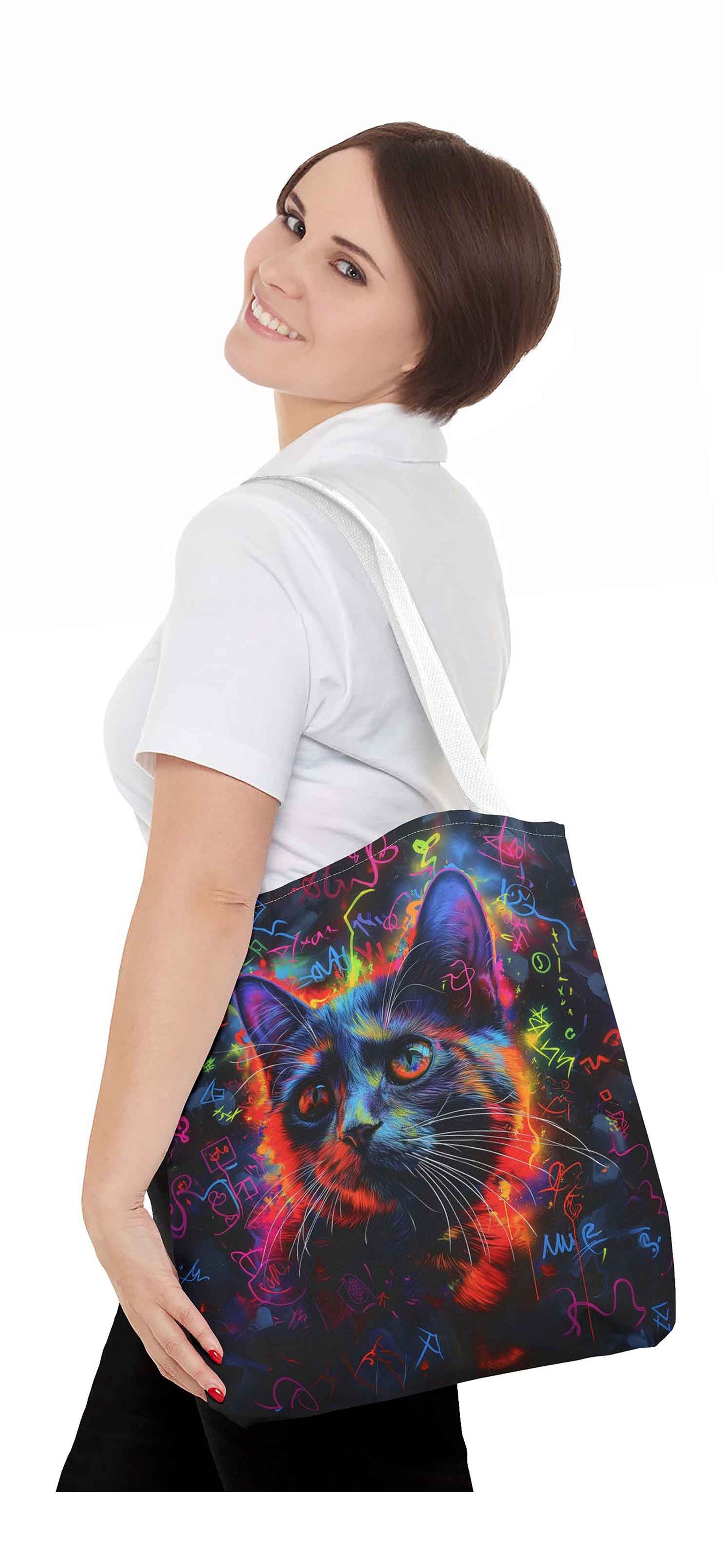 Cat Graffiti Tote Bag