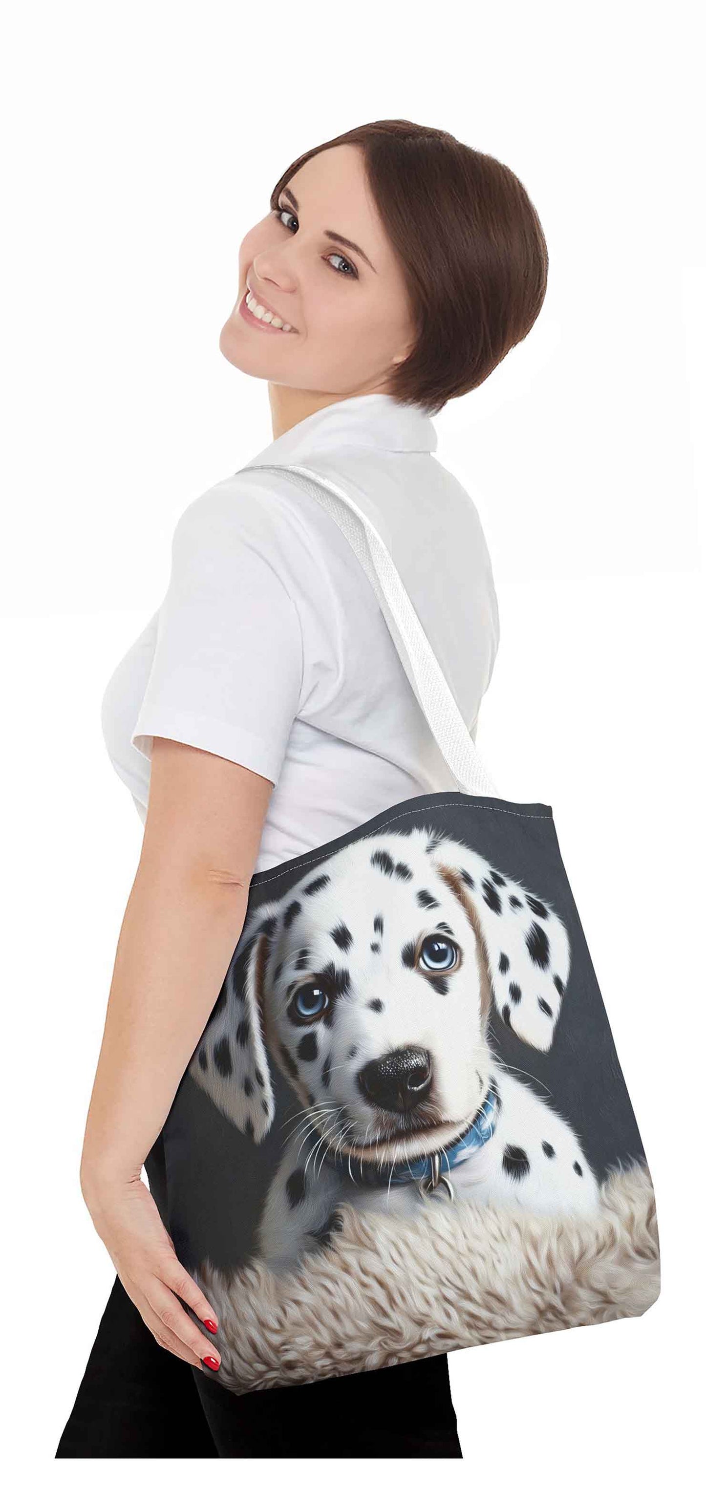 Puppy Eyes Dalmatian Tote Bag