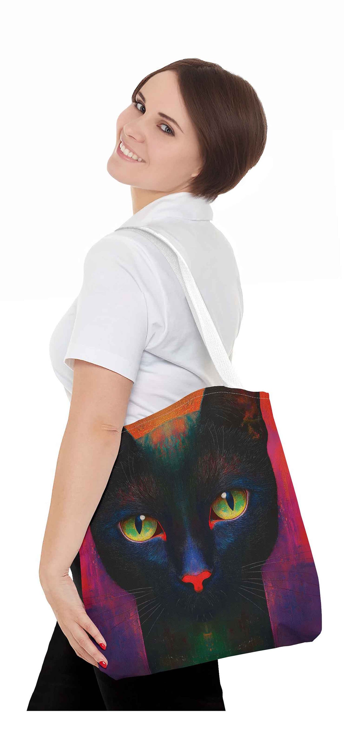 Mystic Midnight Cat Tote Bag