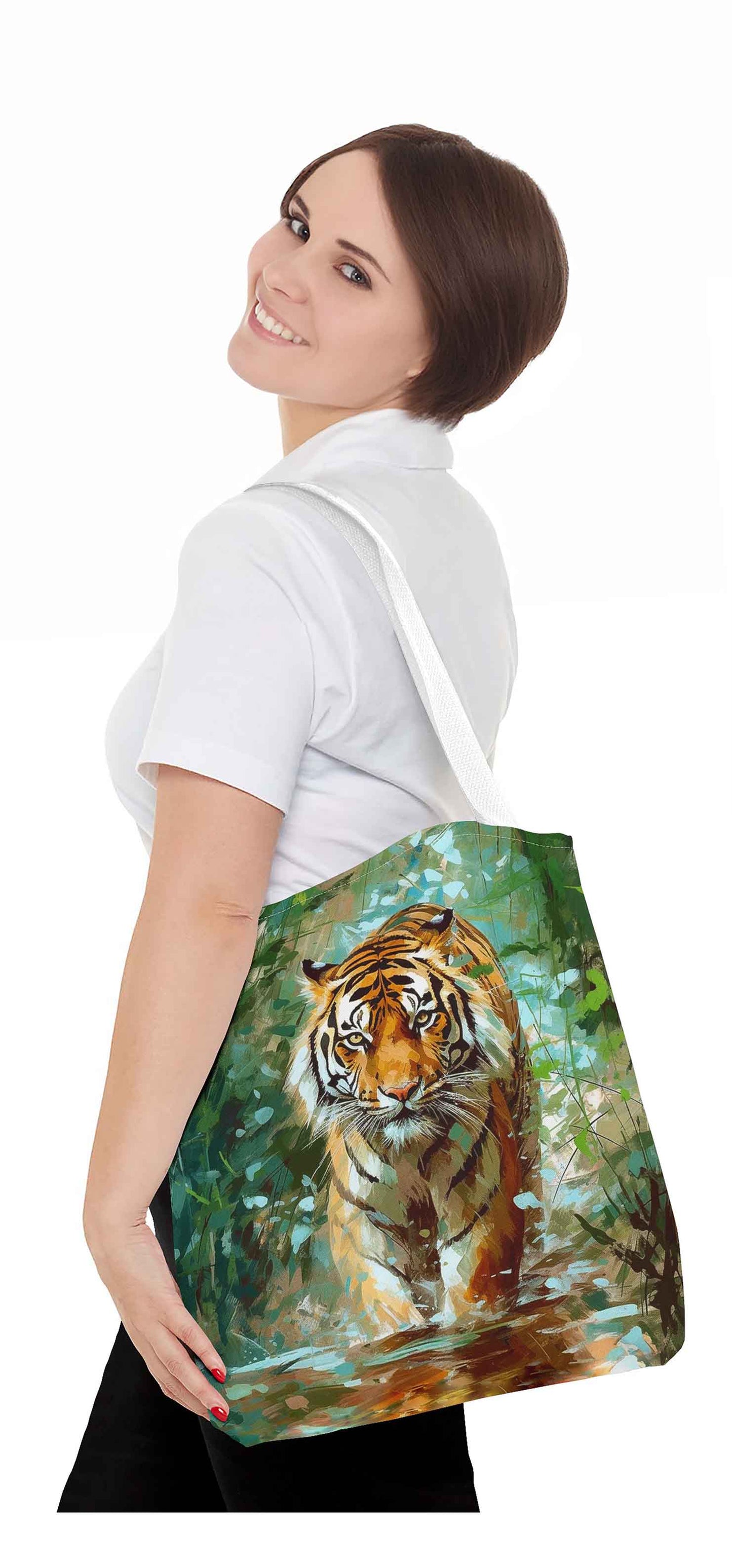 Through the River Tiger Tote Bag
